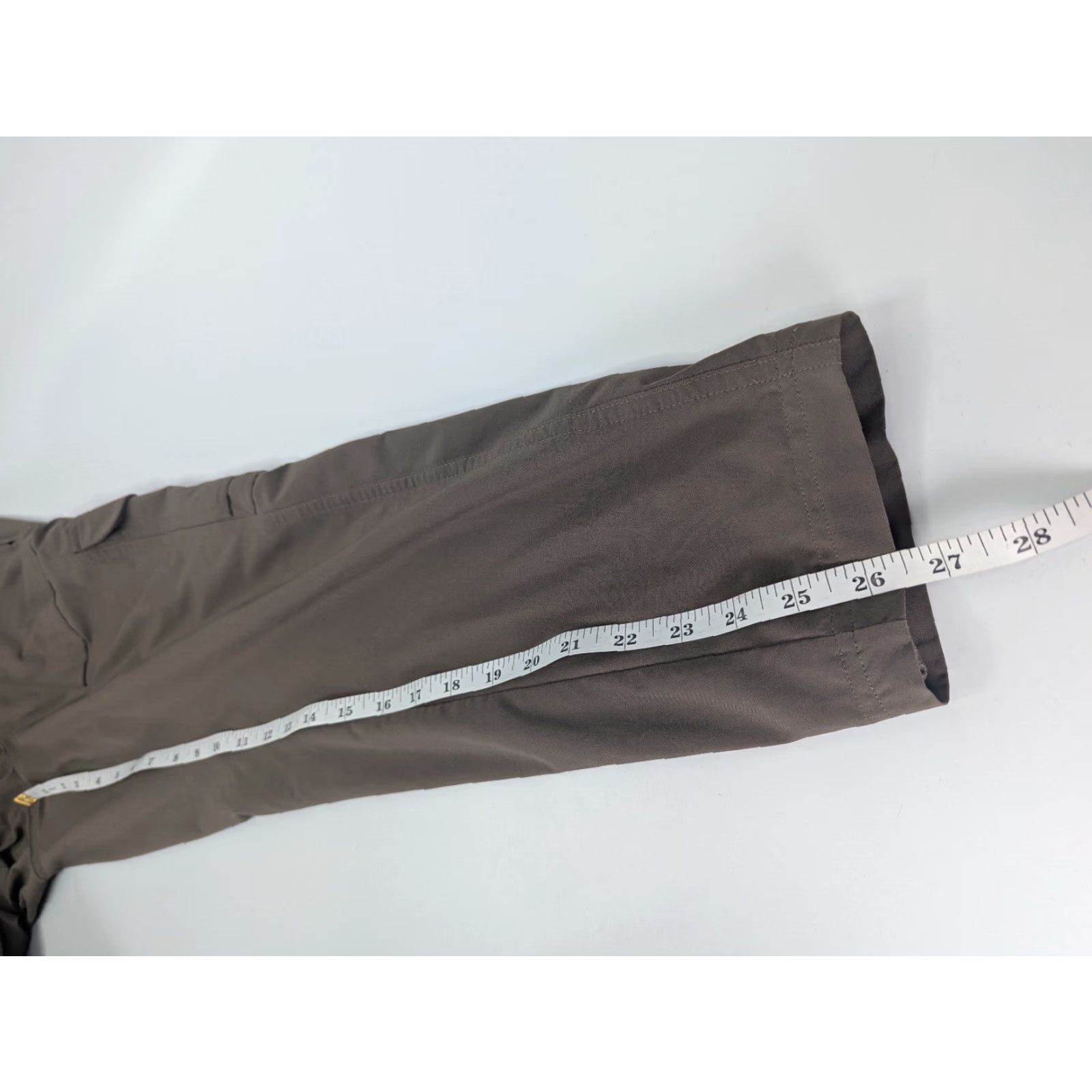 Athleta VINTAGE Athleta Chelsea Cargo Lined Pants Women's 0 Brown Stretch Pull-On Tapered Size 25" / US 0 / IT 36 - 7 Thumbnail