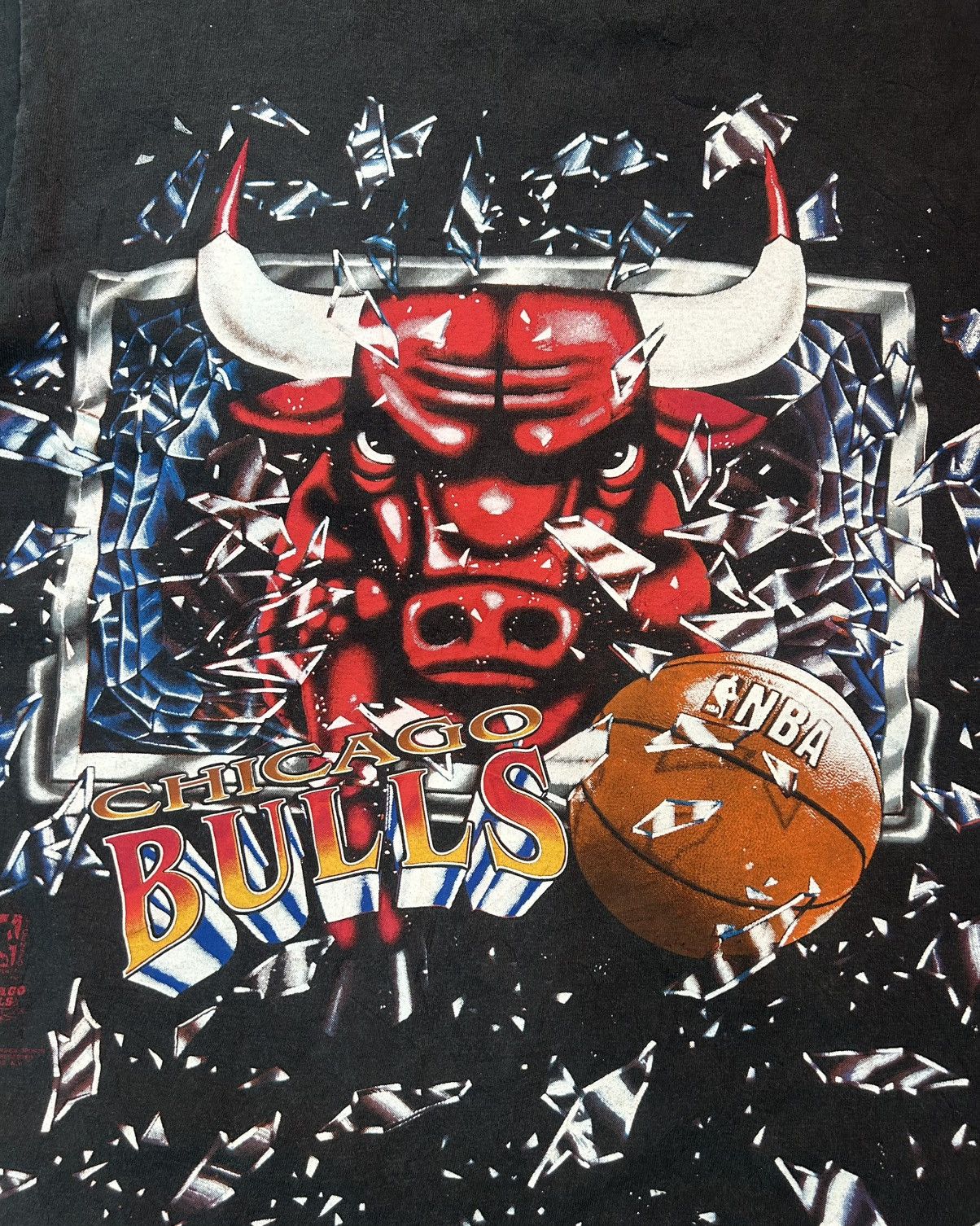 Changes 1992 Vintage Chicago Bulls Shatterred Backboard Tee Size US L / EU 52-54 / 3 - 2 Thumbnail