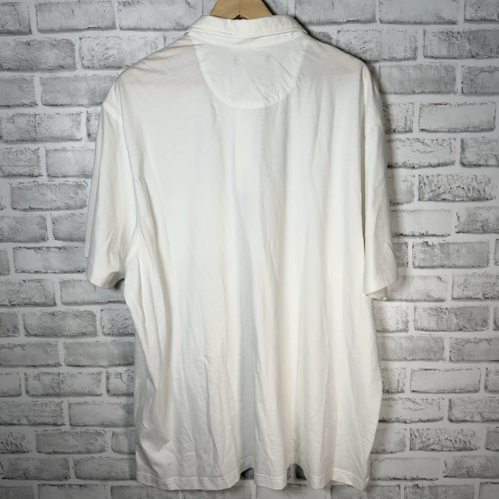 Roundtree & Yorke VINTAGE Roundtree & Yorke Mens Polo Shirt Athletic Fit White 2XL Men Size US XXL / EU 58 / 5 - 5 Thumbnail
