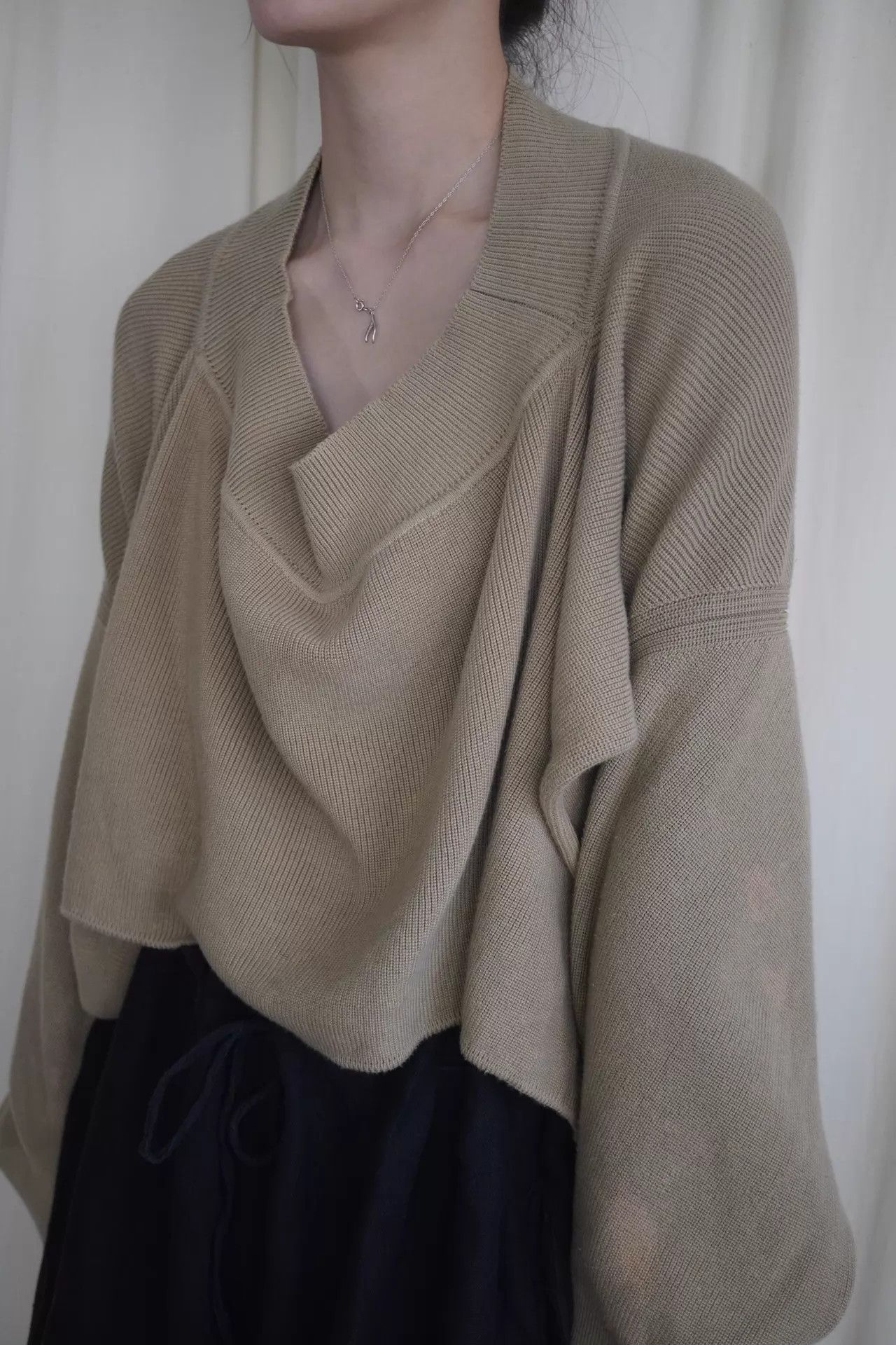 Issey Miyake Issey Miyake 1991 Vintage Multi-Way Camel Knit Top Size ONE SIZE - 4 Thumbnail