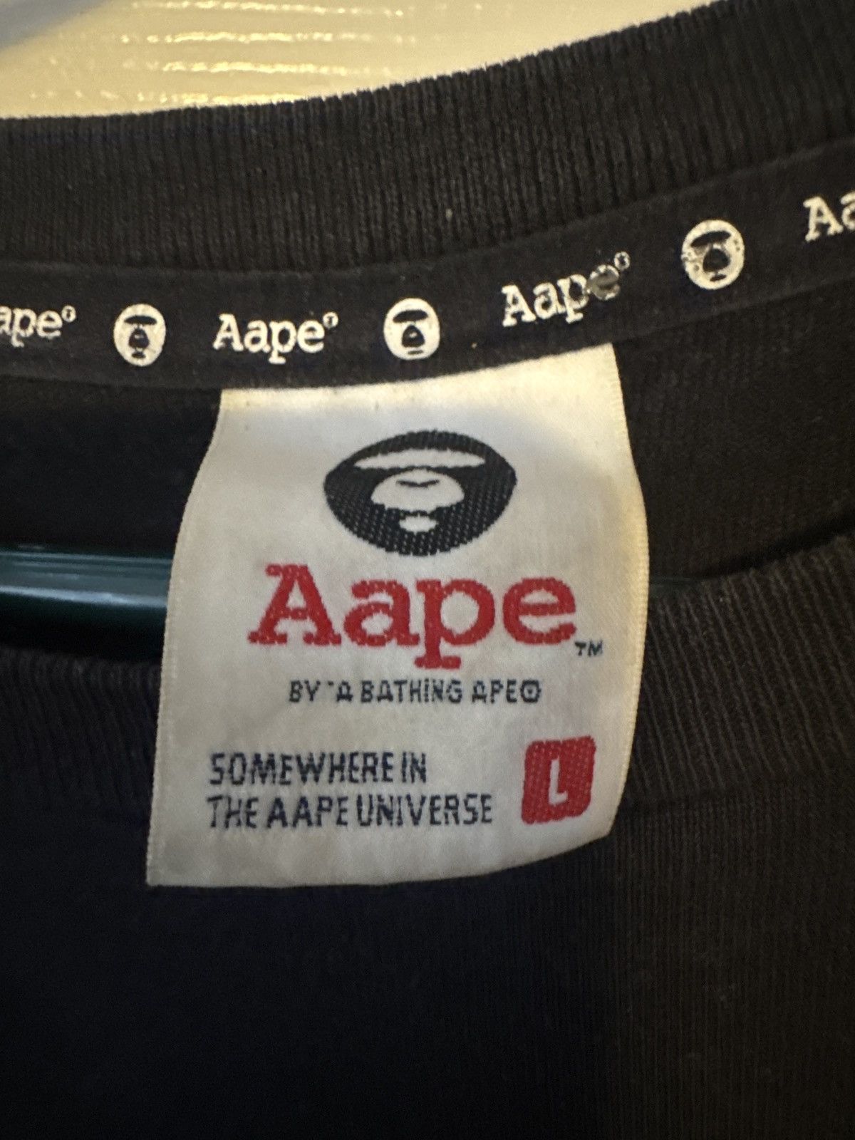 Aape All Black Bape T-shirt Size US L / EU 52-54 / 3 - 4 Thumbnail