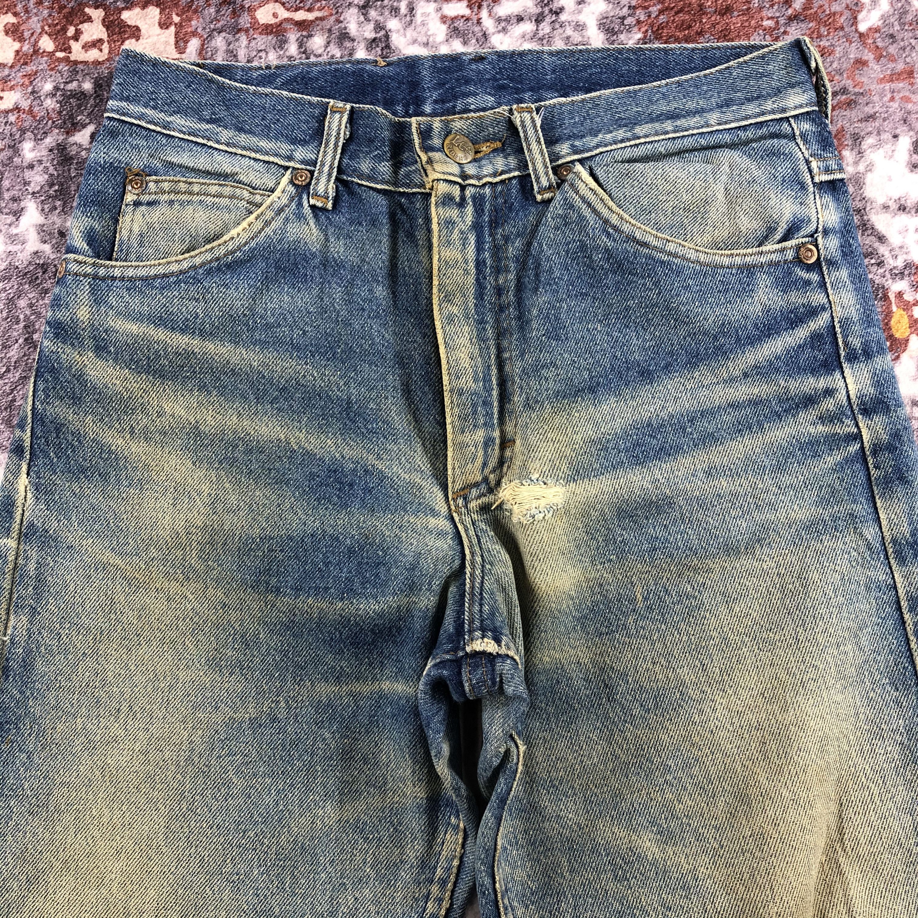 Lee × Vintage 90s Vintage Ripped Lee Jeans-JM2115 Size US 28 / EU 44 - 3 Thumbnail