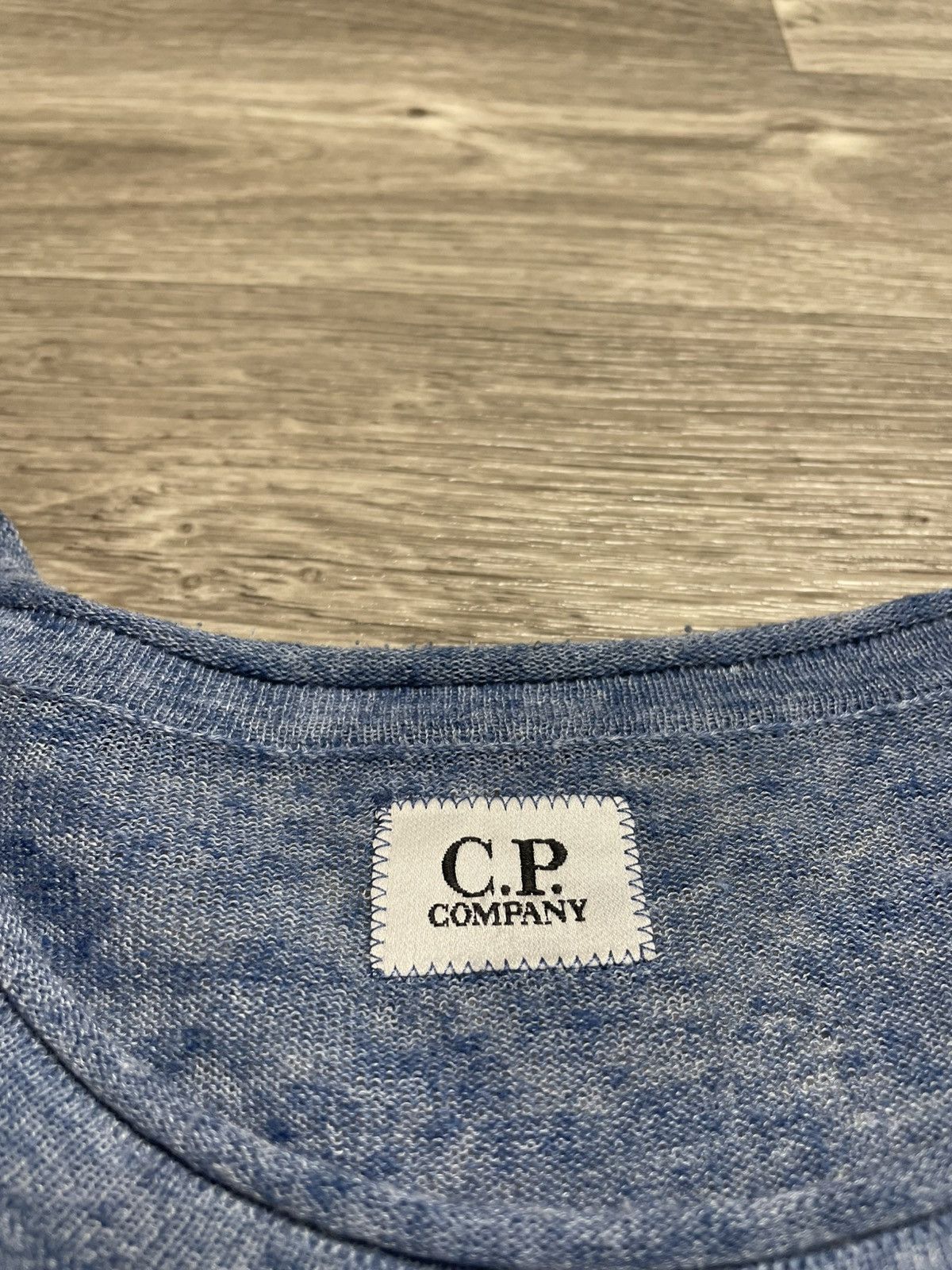 C.P. Company C.P. Company Linen Blend Long Sleeve Sweater Blue Size US L / EU 52-54 / 3 - 11 Thumbnail