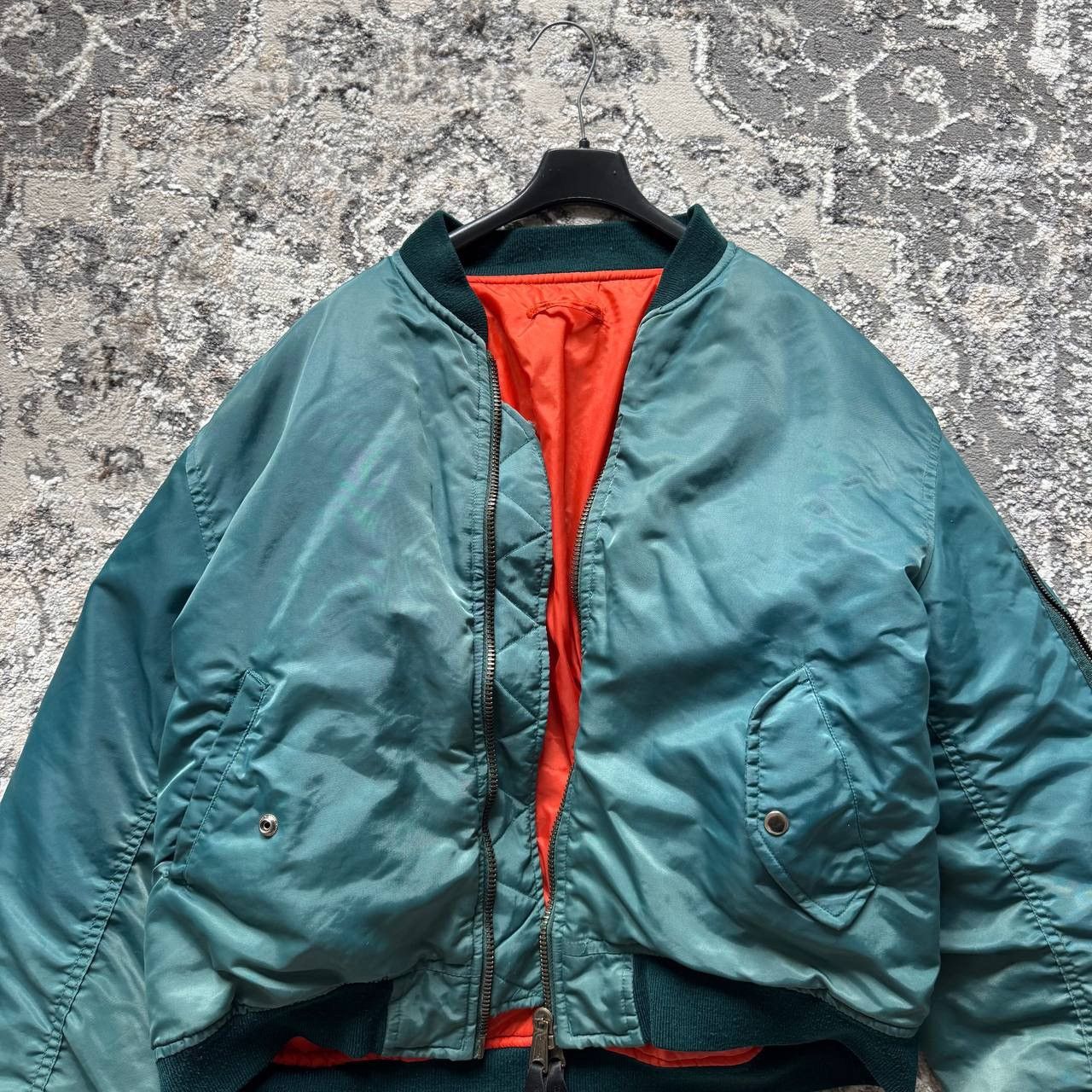 Alpha Industries Alpha Industries Aqua Turquoise Nylon MA 1 Bomber Jacket Size US M / EU 48-50 / 2 - 3 Thumbnail