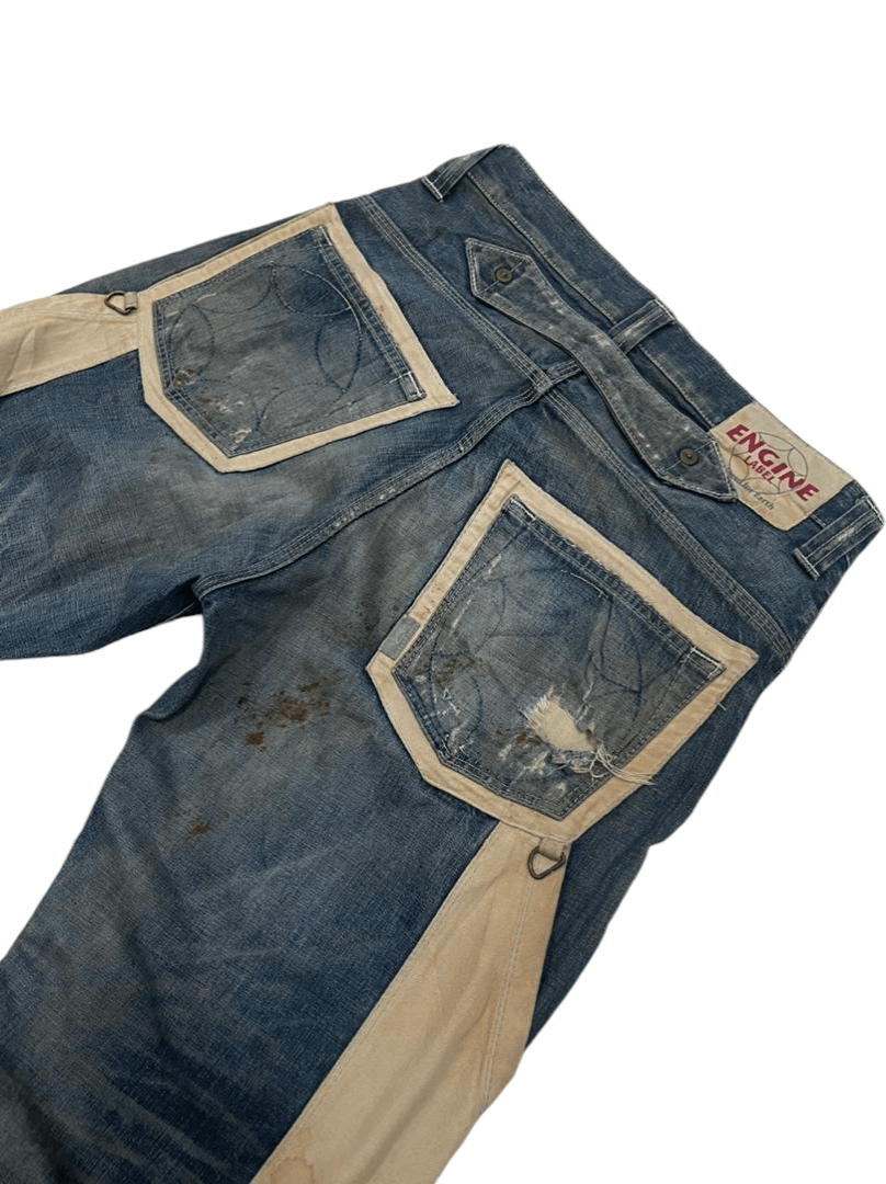 Japanese Brand 💥Flared Kapital Style Engine Label Japanese Denim💥 Size US 31 - 3 Thumbnail