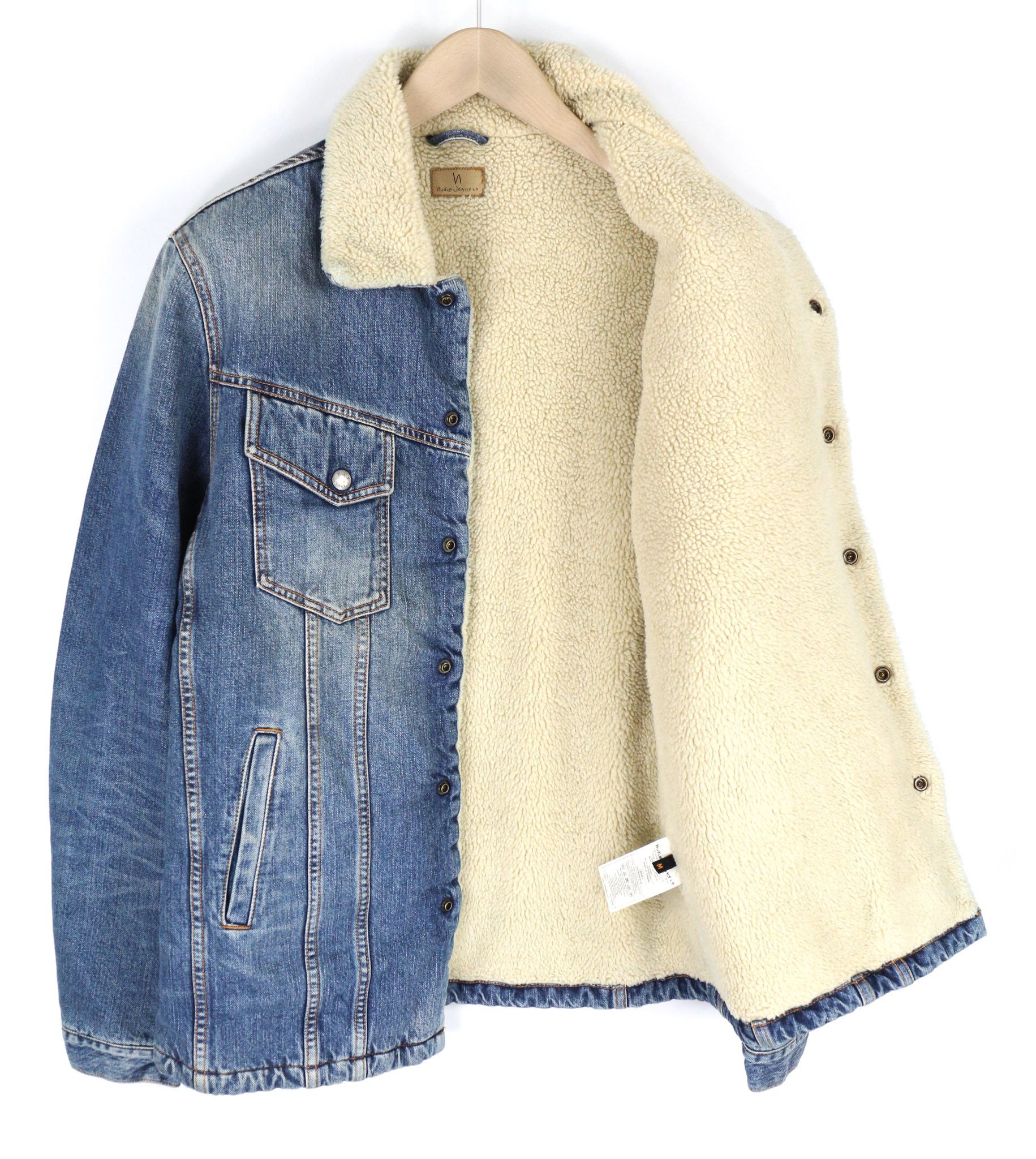Nudie Jeans LENNY TANGERINE BLUE M Blue Cotton Sherpa 81104 Size US M / EU 48-50 / 2 - 4 Thumbnail