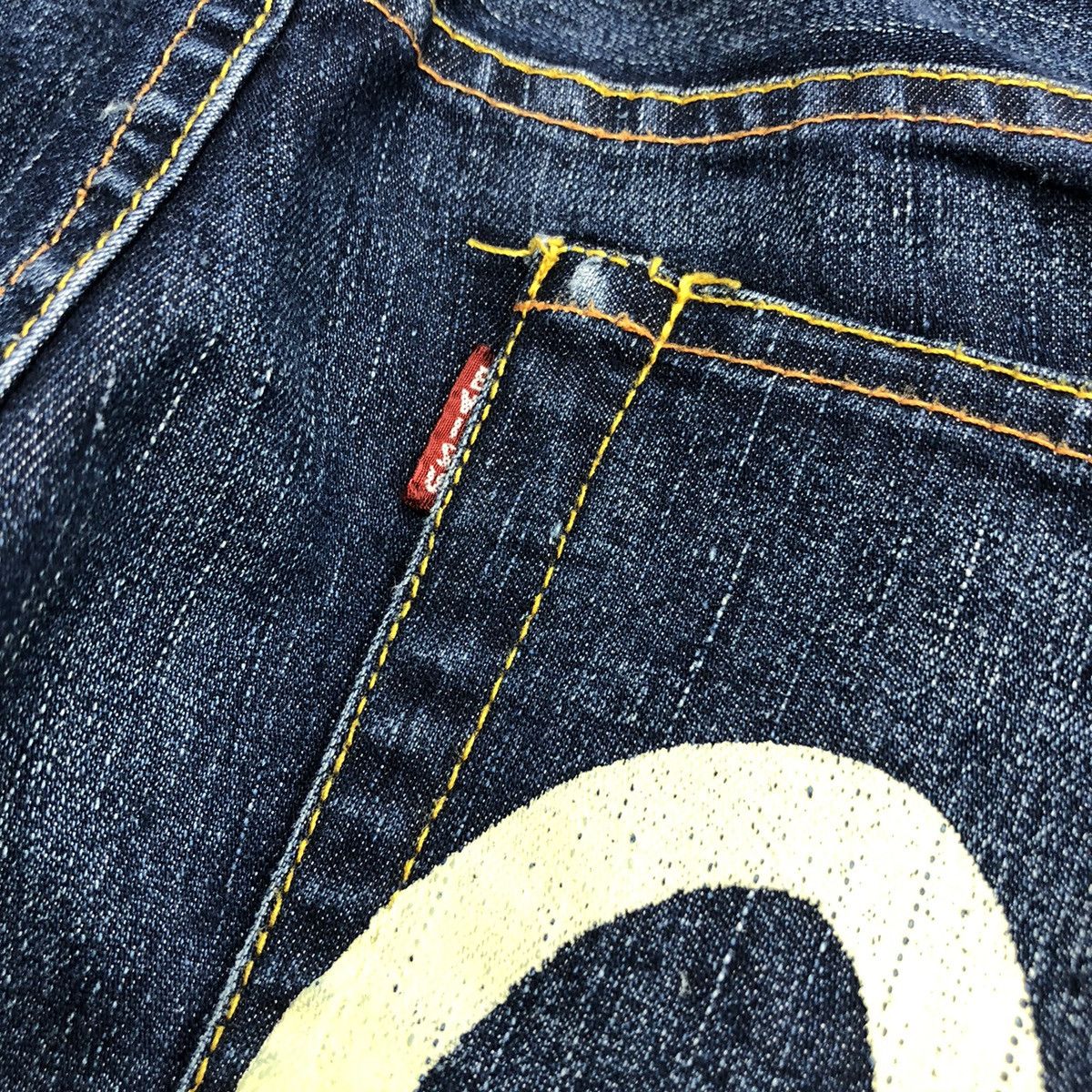 Evisu × Japanese Brand × Vintage 2000s Evisu Donna Pink Logo Faded Blue Jeans Pants Size 29" - 5 Thumbnail