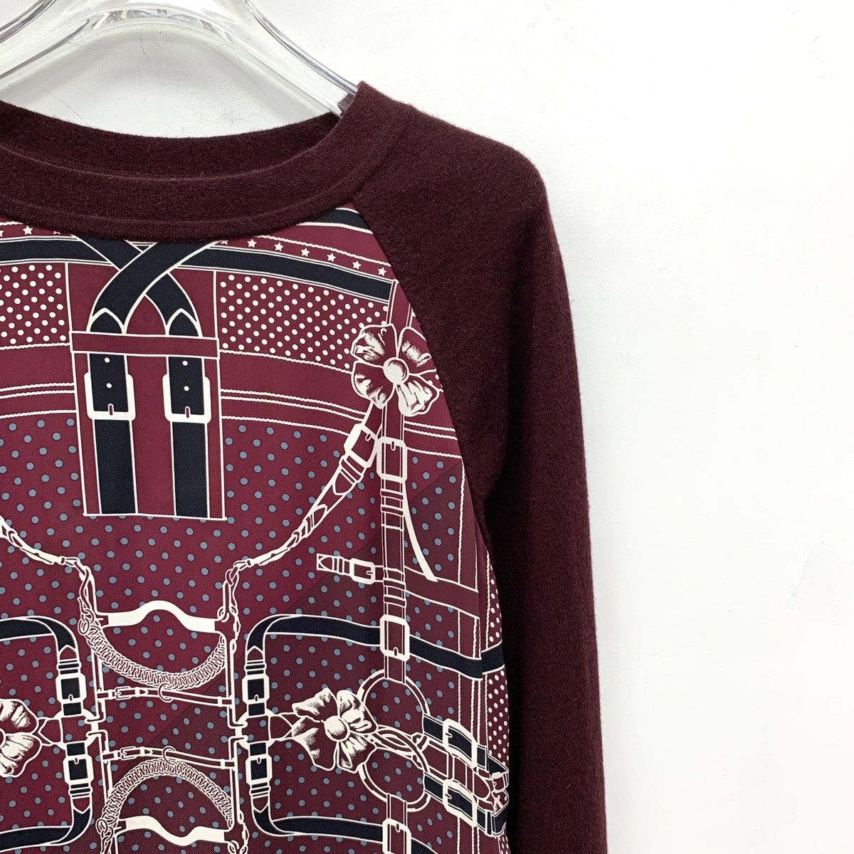 Hermes Hermes Chain Silk Wool Long Sleeve Knit Sweater K26WX Size XS / US 0-2 / IT 36-38 - 3 Thumbnail
