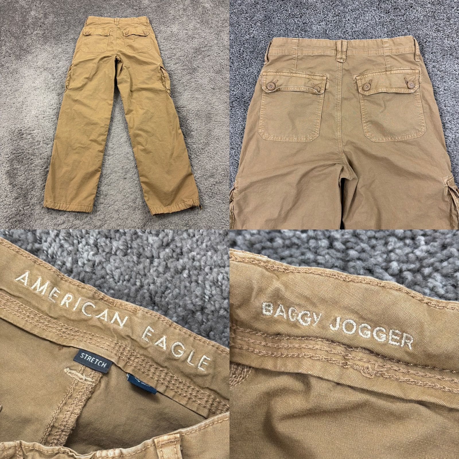 American Eagle Outfitters American Eagle Outfitters Pants Womens 4 Brown Jogger Cargo Mid Rise Ankle Tie 26x31 Size 27" / US 4 / IT 40 - 8 Thumbnail