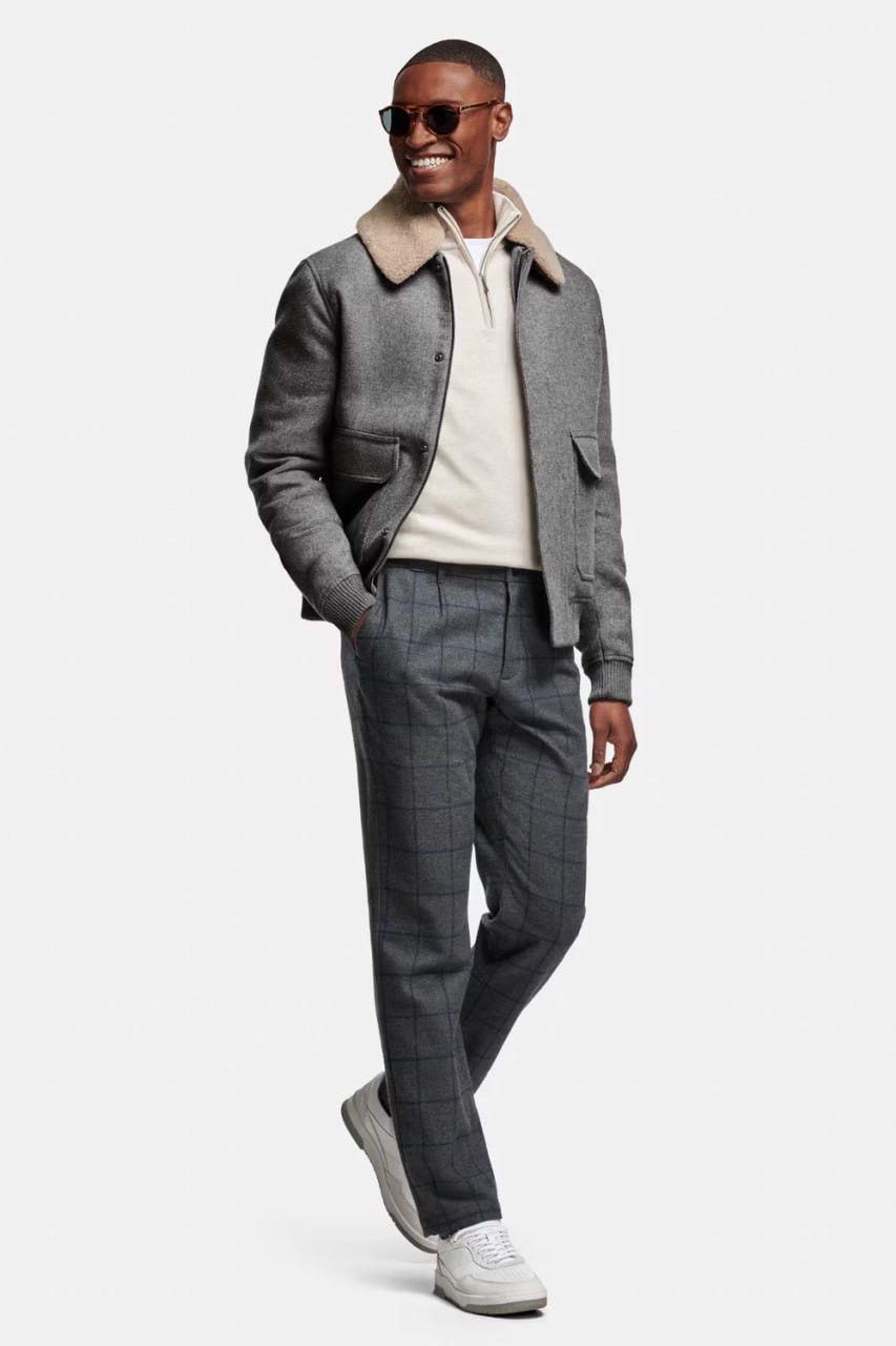 Other MR Marvis Design The Flannels Wool Blend Gray Trouser Pants Size US 32 / EU 48 - 2 Thumbnail