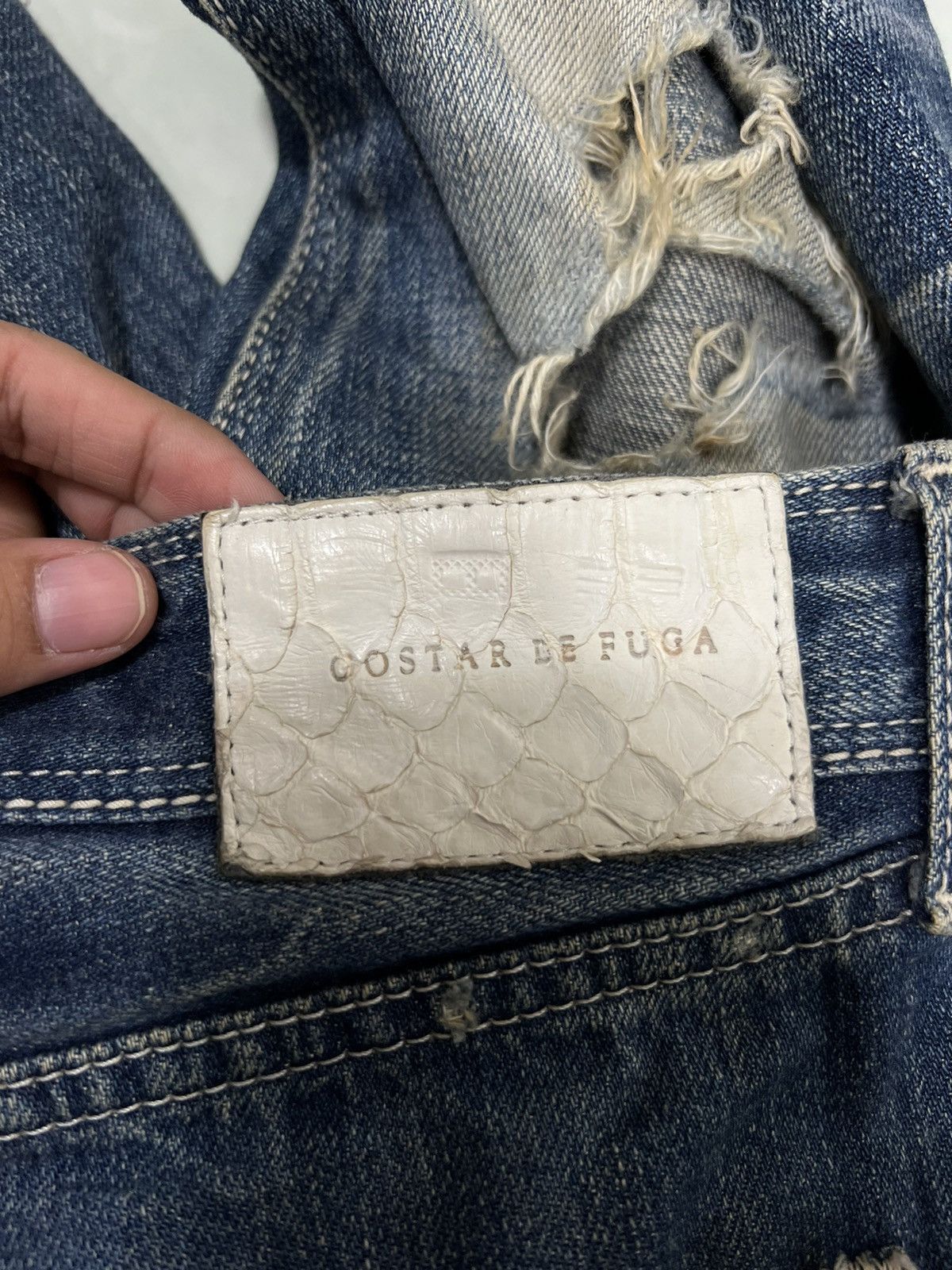 GOSTAR DE FUGA 🔥 GOSTAR DE FUGA DISTRESS DYED BROKEN DENIM JEANS SLIM FIT Size US 30 / EU 46 - 15 Thumbnail