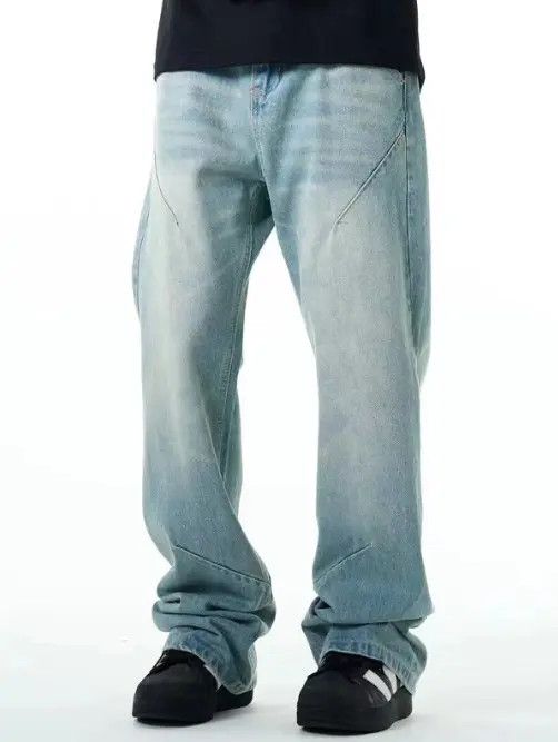 Japanese Brand Kurumi x Rina Washed distressed casual straight jeans y2k Size US 32 / EU 48 - 5 Thumbnail