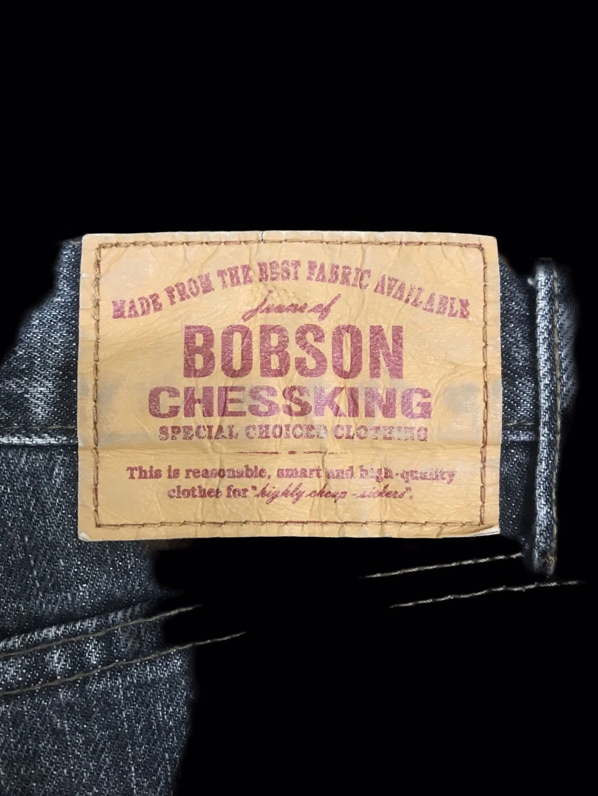 Japanese Brand 💥RELAXED💥BOBSON CHESSKING RELAXED BLACK WASH DENIM F429 Size US 33 - 16 Thumbnail