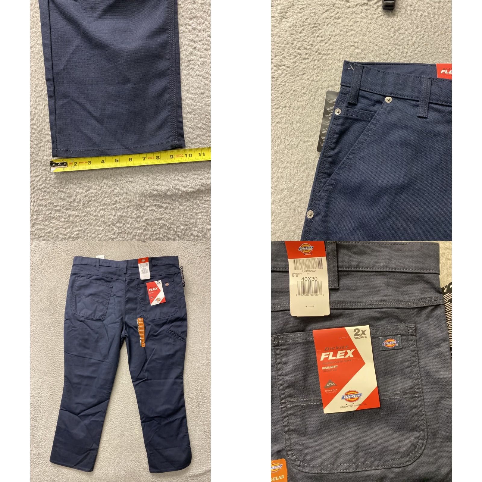 Dickies Dickies Flex Work Pants Mens 40x30 NAVY Original Fit Khaki Twill Chino /0523 Size US 40 / EU 56 - 8 Thumbnail