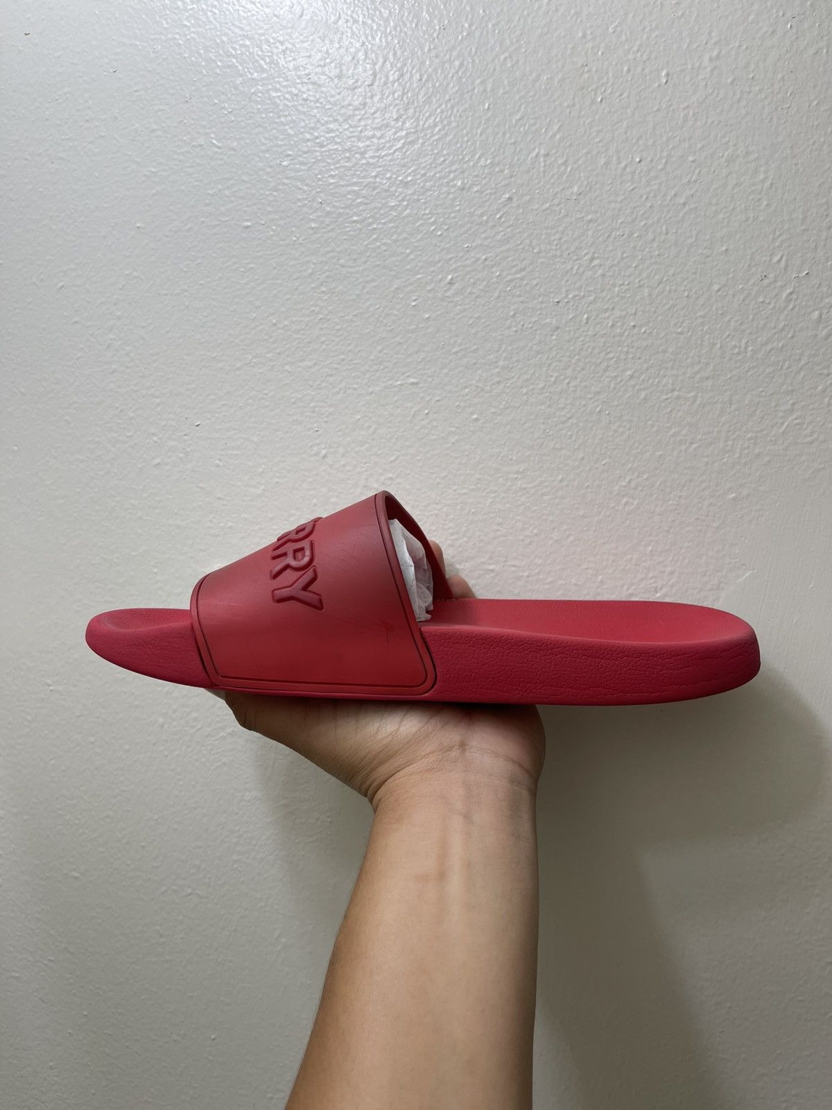 Burberry Burberry Men Slides “Bright Red” Size 9 In Men/ 42 EU Size US 9 / EU 42 - 4 Thumbnail