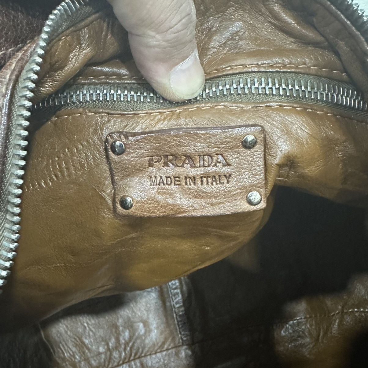Prada ‼️LASTDROP‼️ PRADA WASHED BUFFALO BAULETTO SHOULDER HOBO BAG Size ONE SIZE - 10 Thumbnail