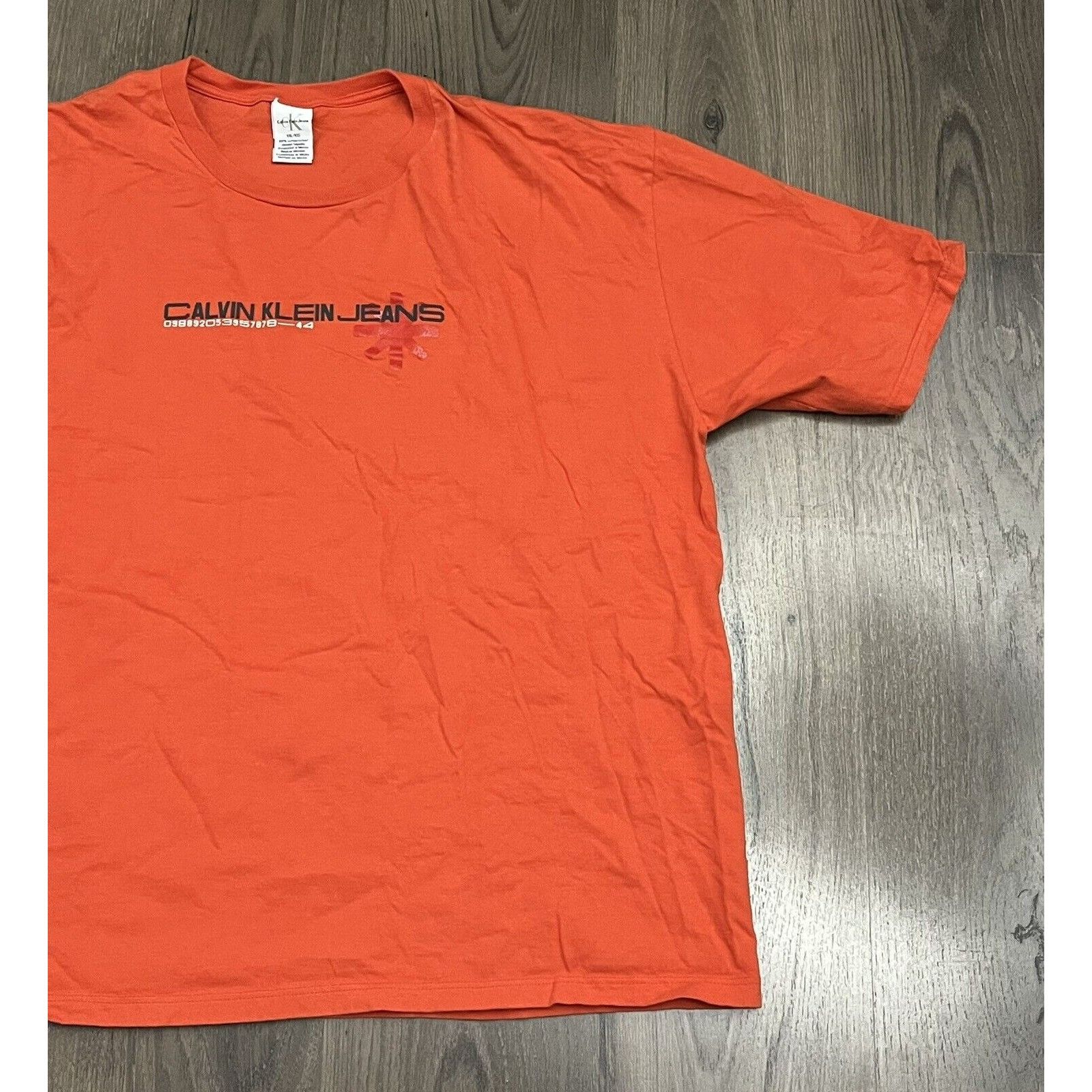 Calvin Klein Vintage Calvin Klein Shirt Men 2XL Orange Retro 90s Logo Spe Size US XXL / EU 58 / 5 - 2 Thumbnail