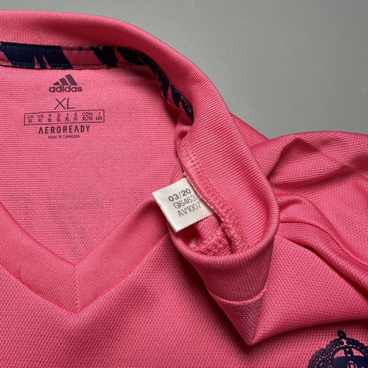 Vintage REAL MADRID ADIDAS 2020/2021 FOOTBALL AWAY JERSEY #9 BENZEMA Size US XL / EU 56 / 4 - 7 Thumbnail