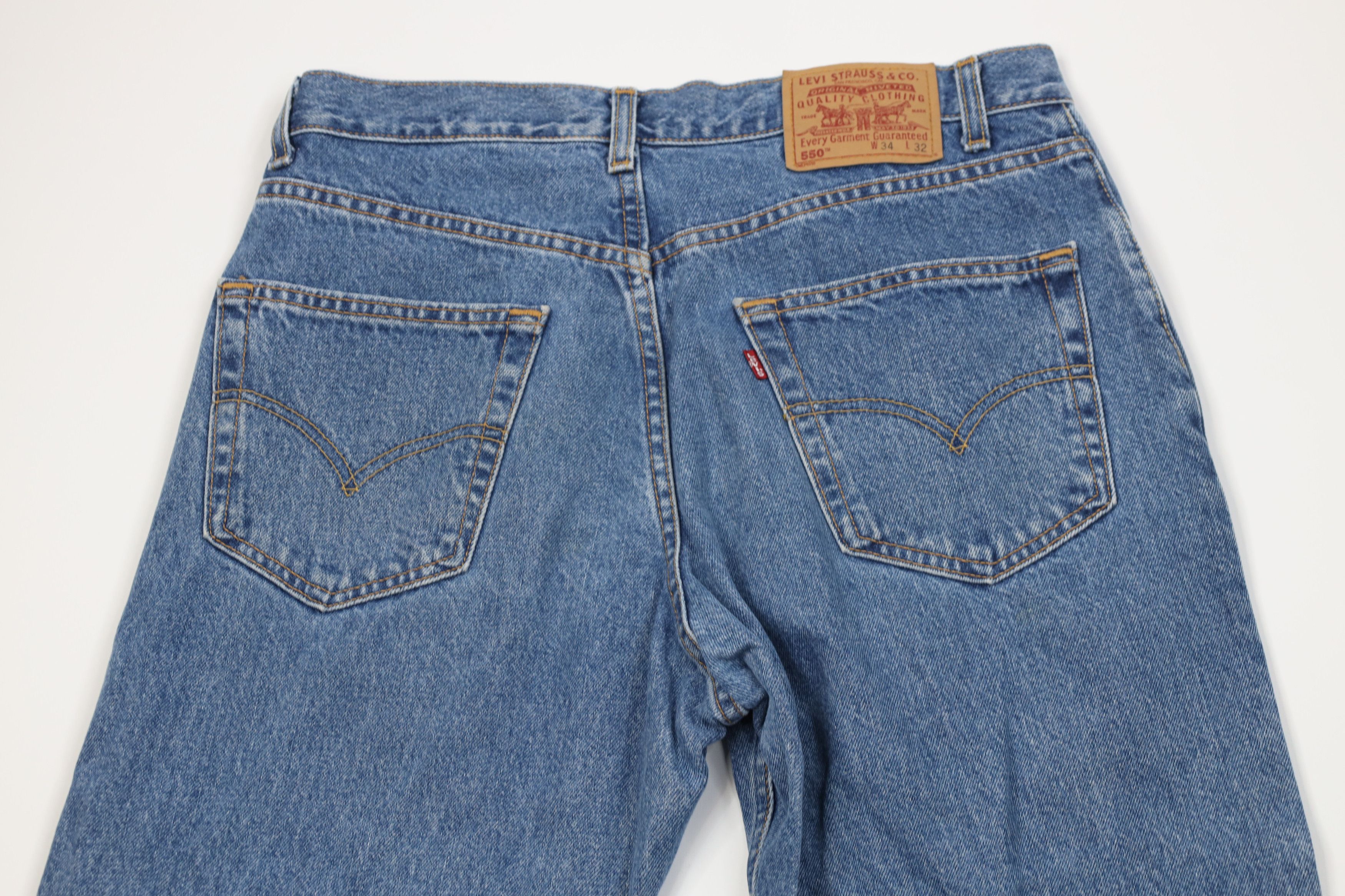 Levi's Vintage Y2K 2002 Levis 550 Fit Denim Jeans Blue Cotton Size US 34 / EU 50 - 11 Thumbnail