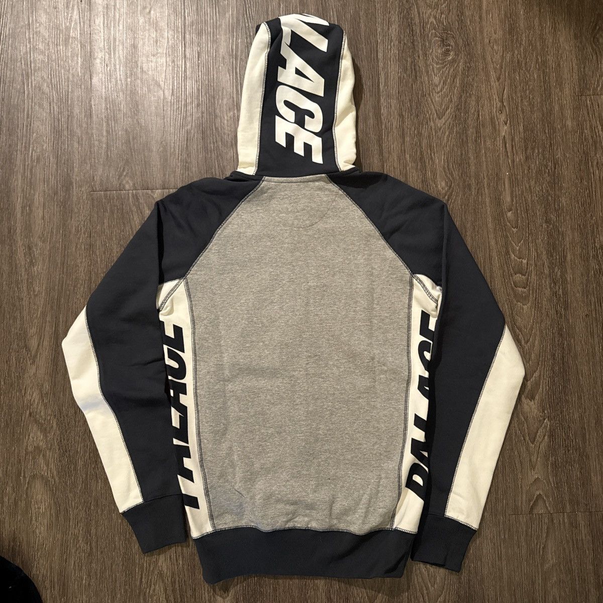 Palace Palace blocker zip hood grey marl/navy Size US S / EU 44-46 / 1 - 2 Thumbnail