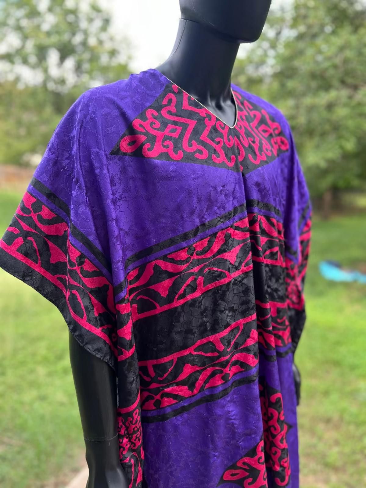 Other Violet & Red Geometric Winslar Kaftan 80s Size ONE SIZE - 5 Thumbnail