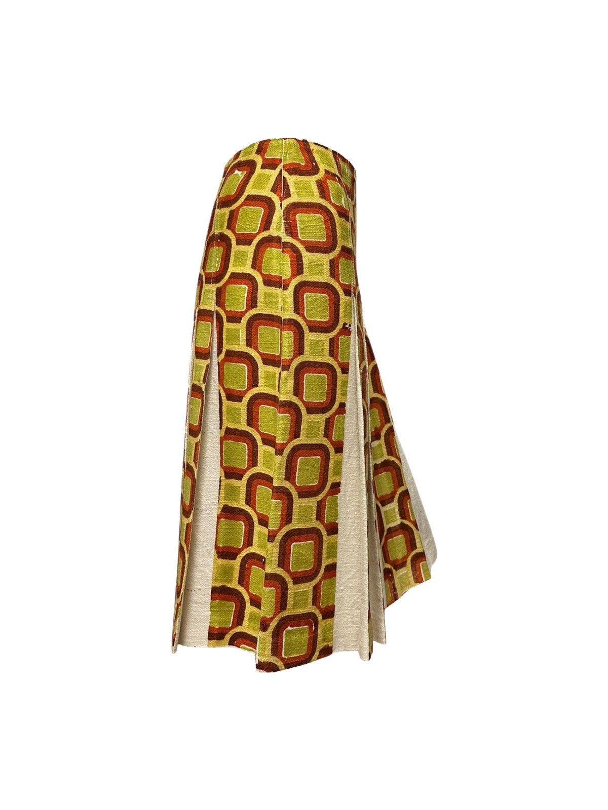 Prada PRADA Spring Summer 2005 Geometric Print Pleated Midi Skirt Size 27" / US 4 / IT 40 - 3 Thumbnail