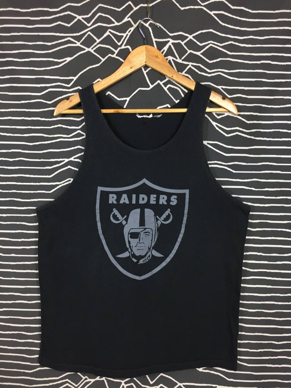 NFL Vtg Oakland Raiders NFL American Sports Big Logo Tank Top Size US L / EU 52-54 / 3 - 2 Thumbnail