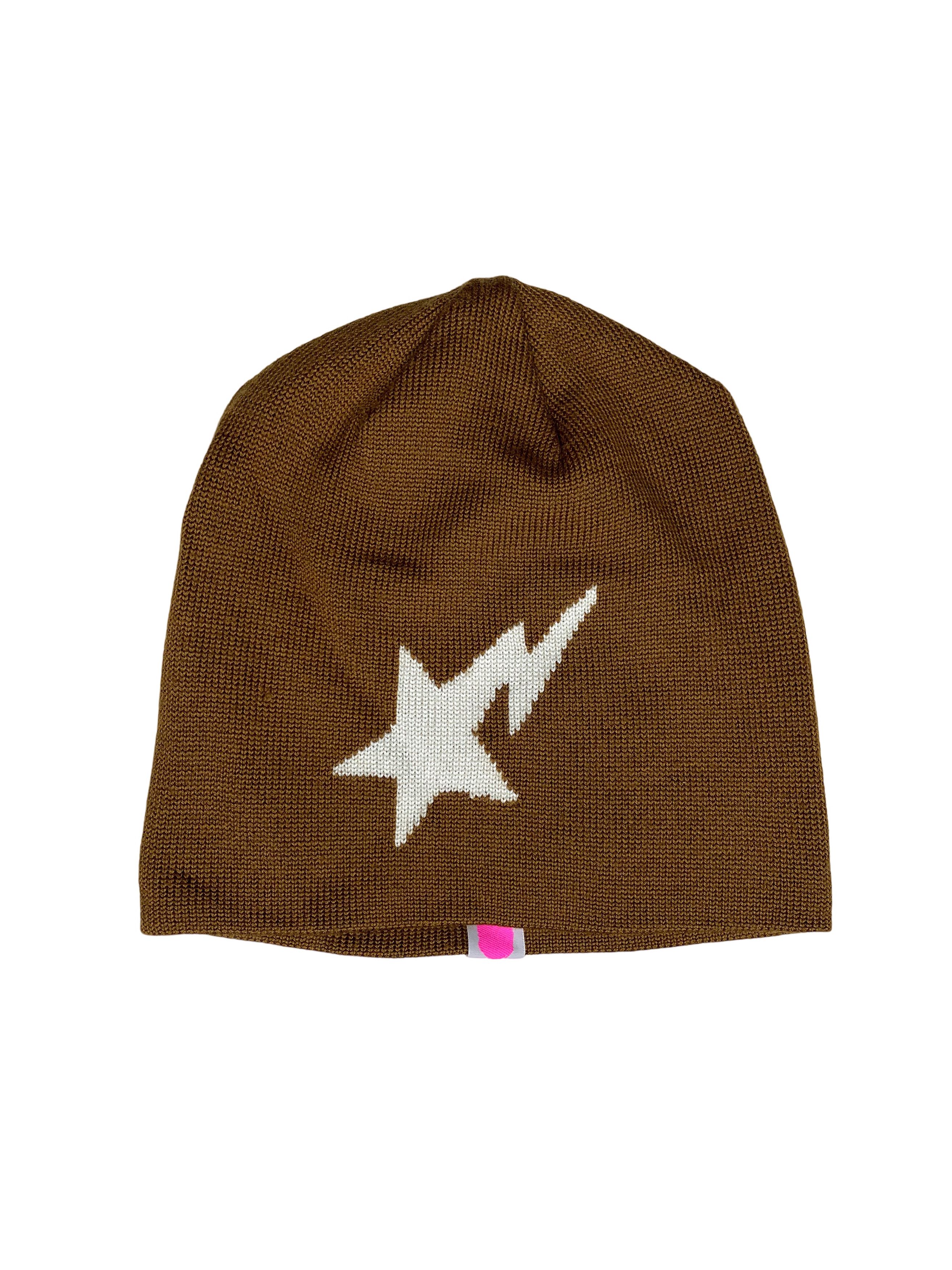 Bape Apee Tan Brown Star Bapesta Beanie | Grailed