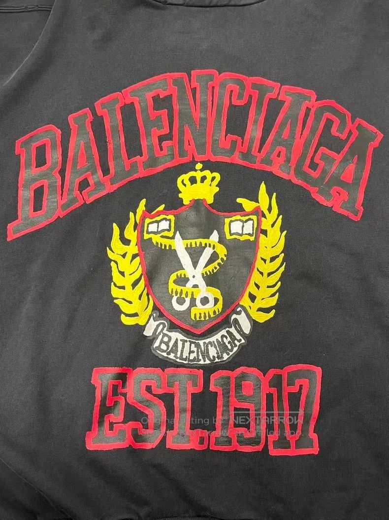 Balenciaga Balenciaga Letter Printed Casual Hooded Sweatshirt Size US M / EU 48-50 / 2 - 3 Thumbnail