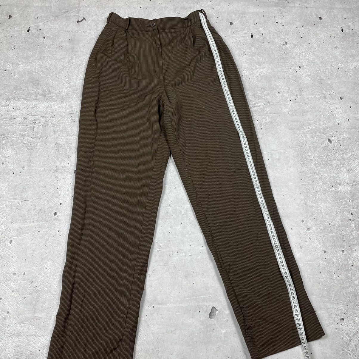 yves saint laurent wool pants women brown