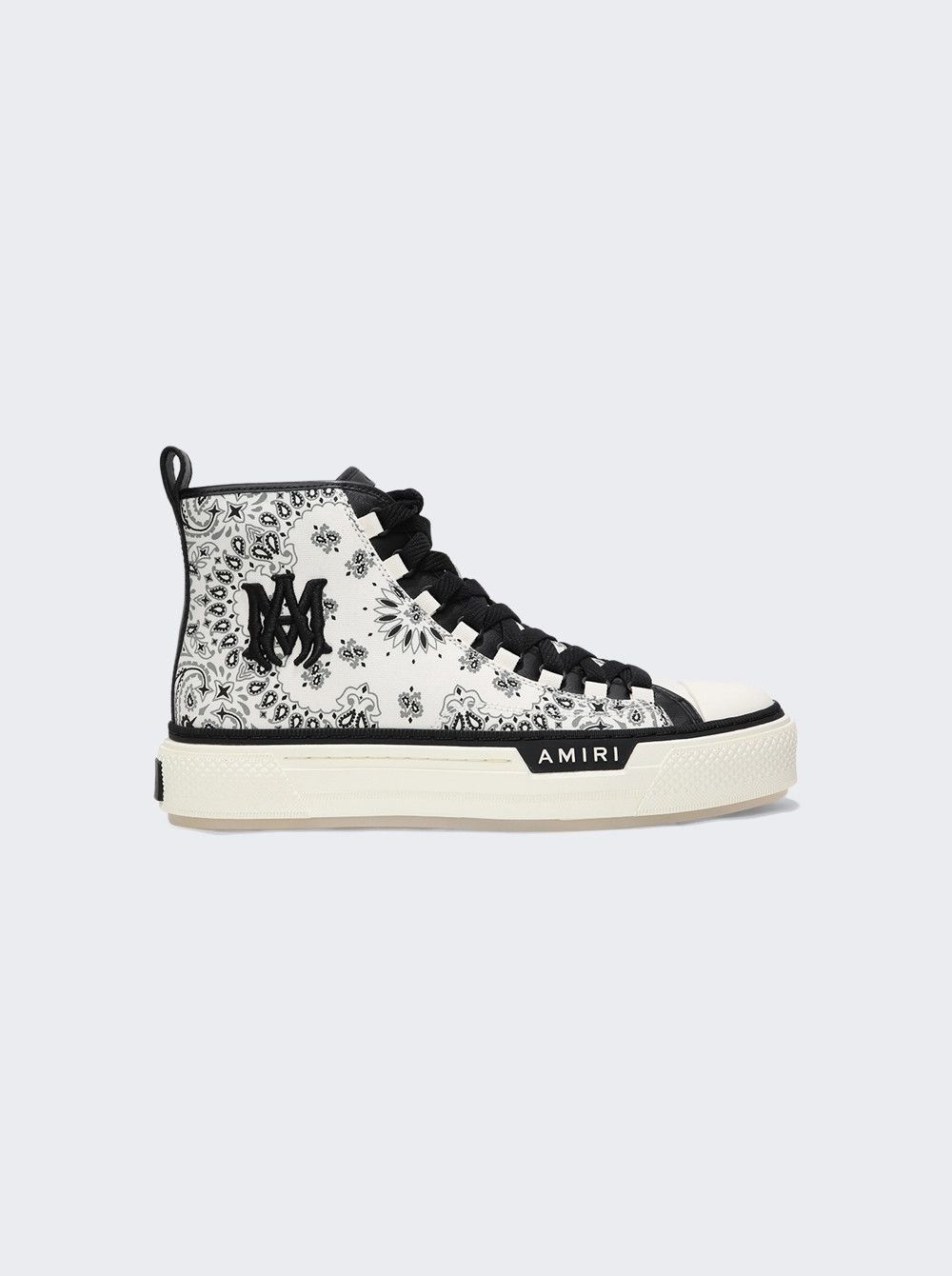 Amiri o1gr1nt1024 Bandana Court Hi-Top Sneakers in White Size US 10 / EU 43 - 1 Thumbnail