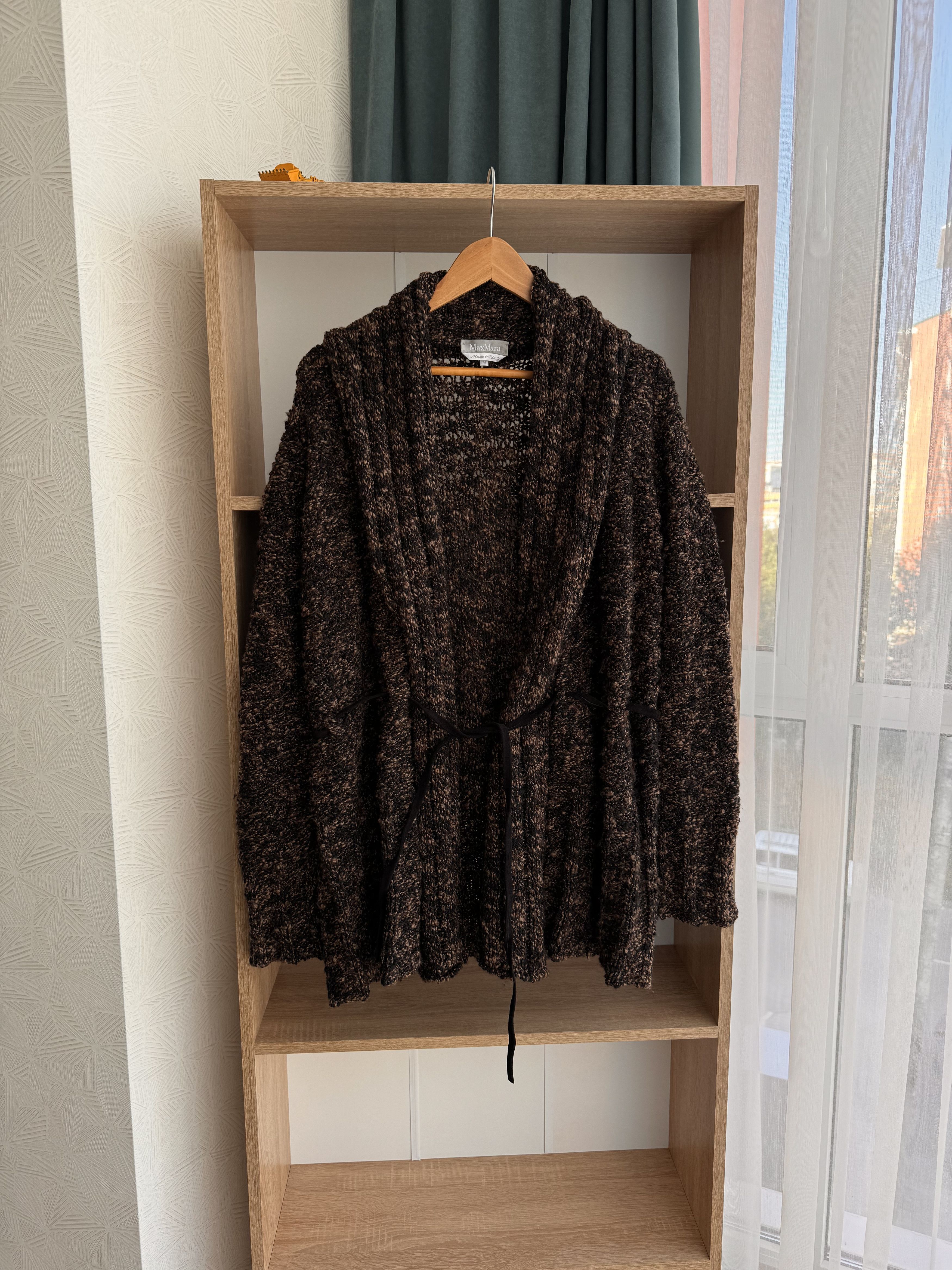 Max Mara Vintage Max Mara Giacca Brown Lana Virgin Wool Cardigan Size M / US 6-8 / IT 42-44 - 10 Thumbnail