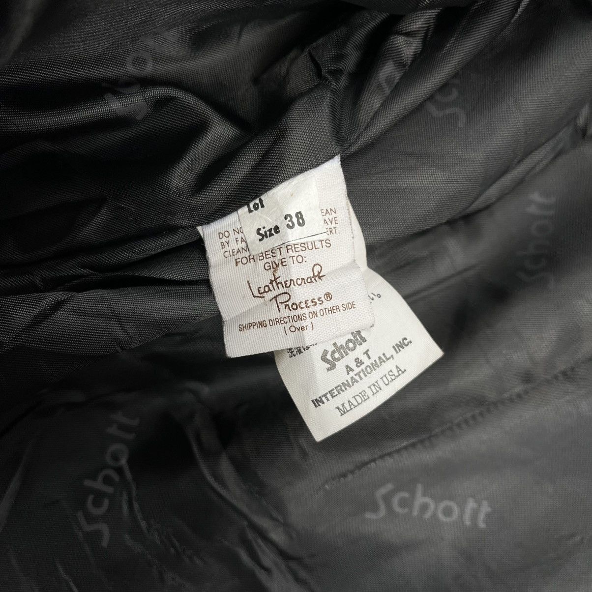 Schott × Vintage Vintage 90s Schott At101 single riders leather jacket Size US M / EU 48-50 / 2 - 11 Thumbnail