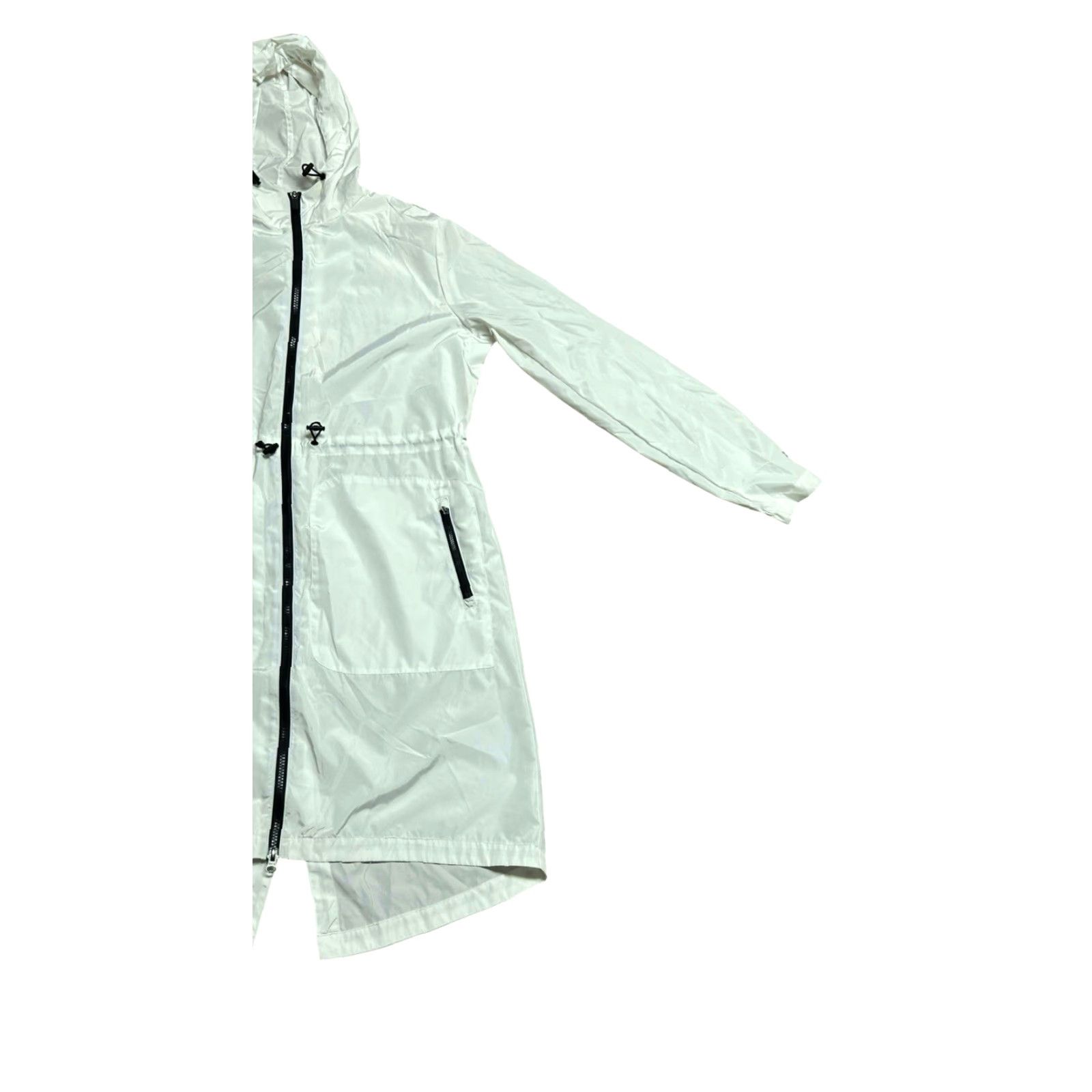 Fila FILA White Water Resistant Trench Coat Woman M Zip Long Casual Workwear Travel Sports Outdoor Shell Polyester Size M / US 6-8 / IT 42-44 - 4 Thumbnail