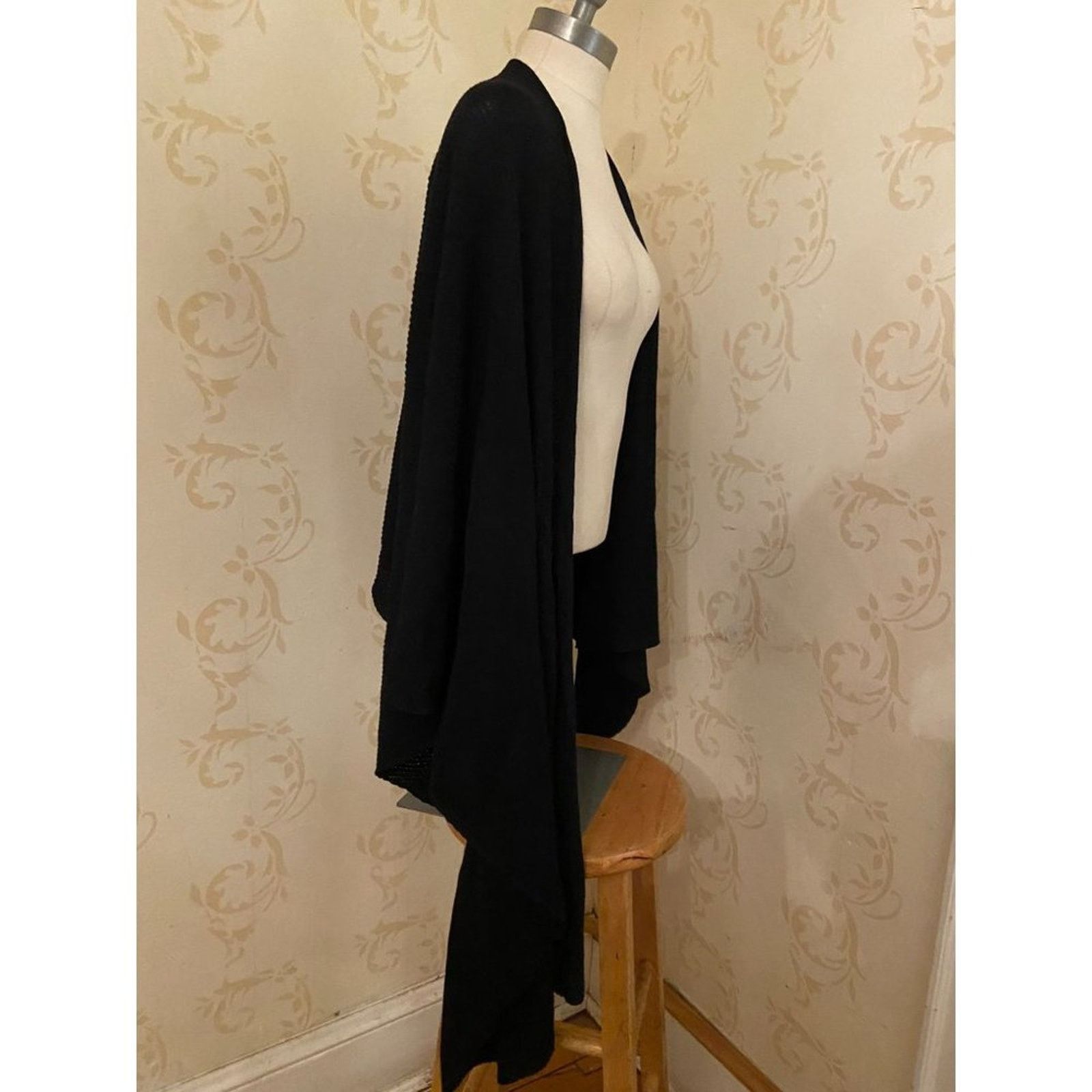 St. John St. John Collection Beautiful Black Sweater Cape Sweater Size ONE SIZE - 4 Thumbnail