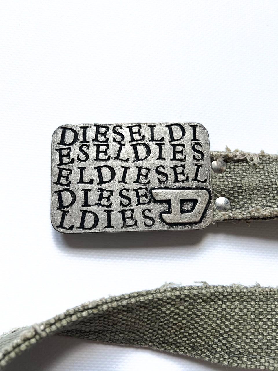 Diesel × Japanese Brand Vintage Diesel big crazy logo buckle military belt punk y2k Size ONE SIZE - 3 Thumbnail