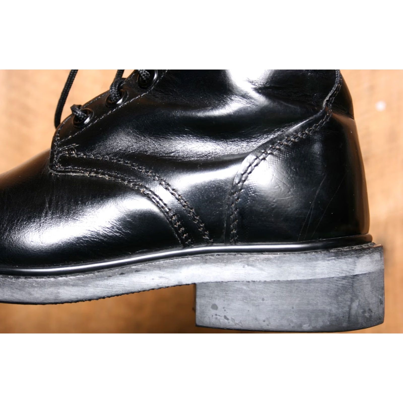 Vintage VINTAGE Black Leather Cap Toe M-1956 Style Combat Boots Mens 4 ≈ Womens 5.5-6 Leather Upper Combat Unisex Adults Boots Size ONE SIZE - 6 Thumbnail
