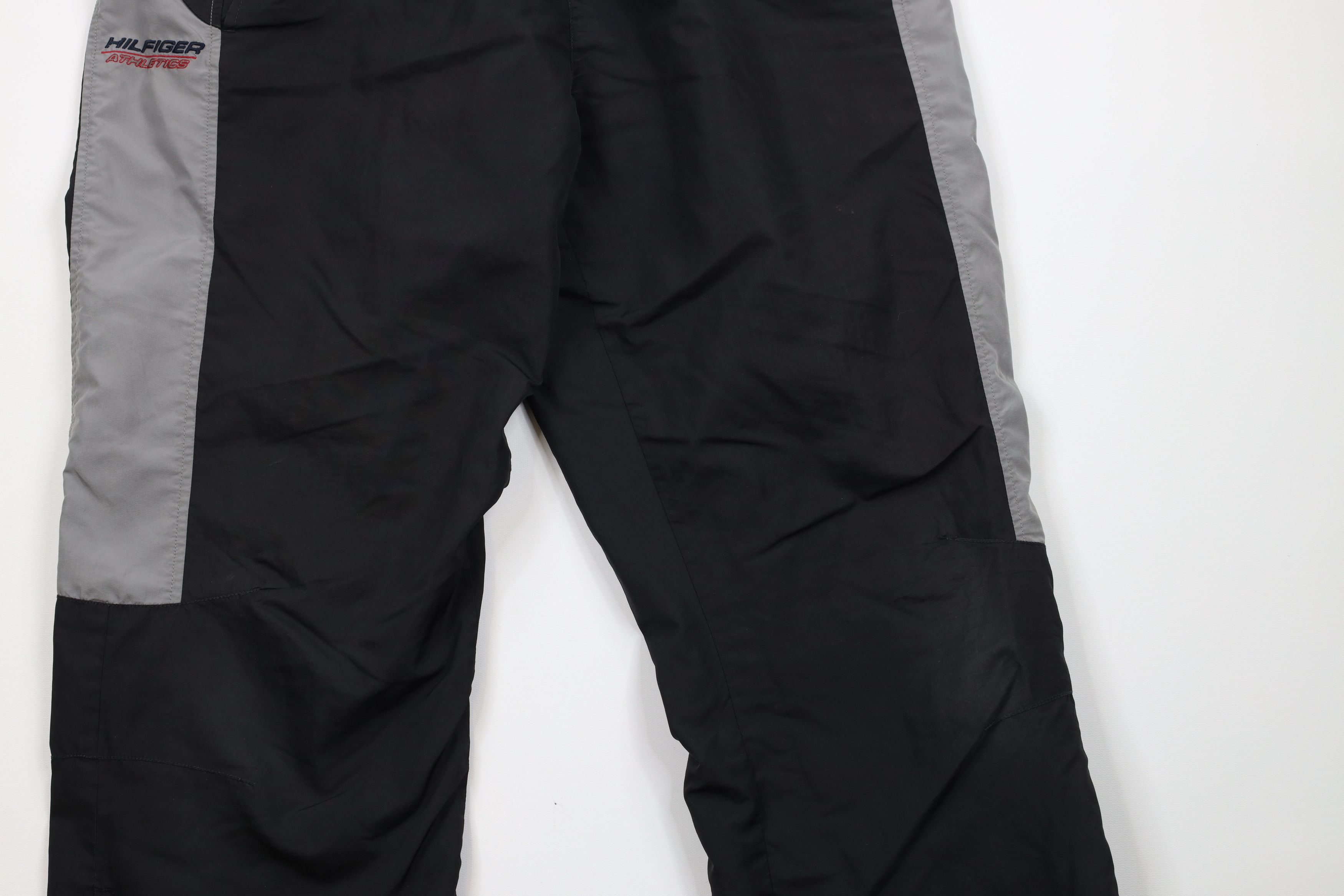 Tommy Hilfiger × Vintage Vintage 90s Tommy Hilfiger Out Lined Wide Leg Pants Black Size US 36 / EU 52 - 3 Thumbnail