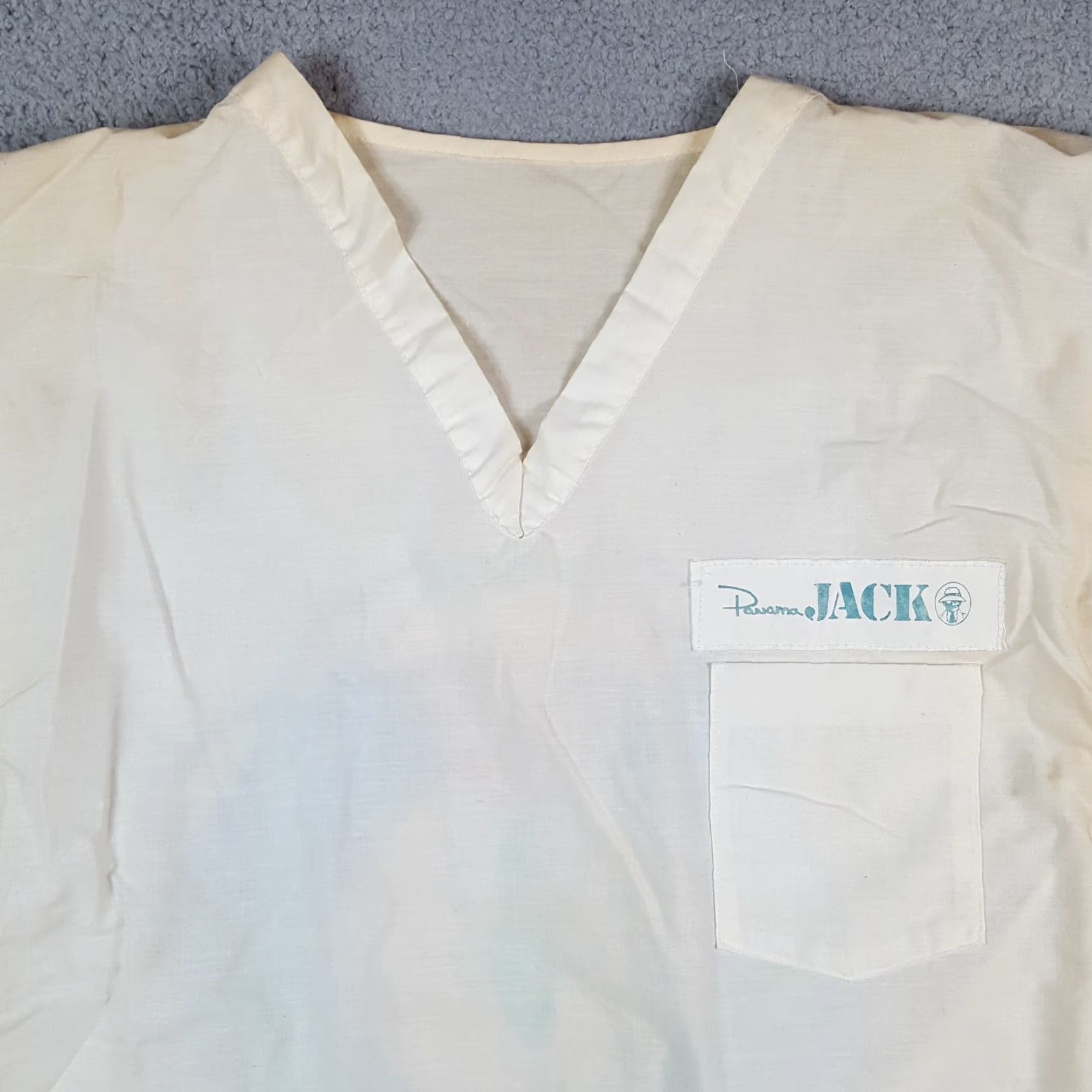 Panama Jack VINTAGE Panama Jack Shirt Mens Small V-Neck Beach 80s 90s Tropical White Cotton Embroidered Logo Size US S / EU 44-46 / 1 - 3 Thumbnail