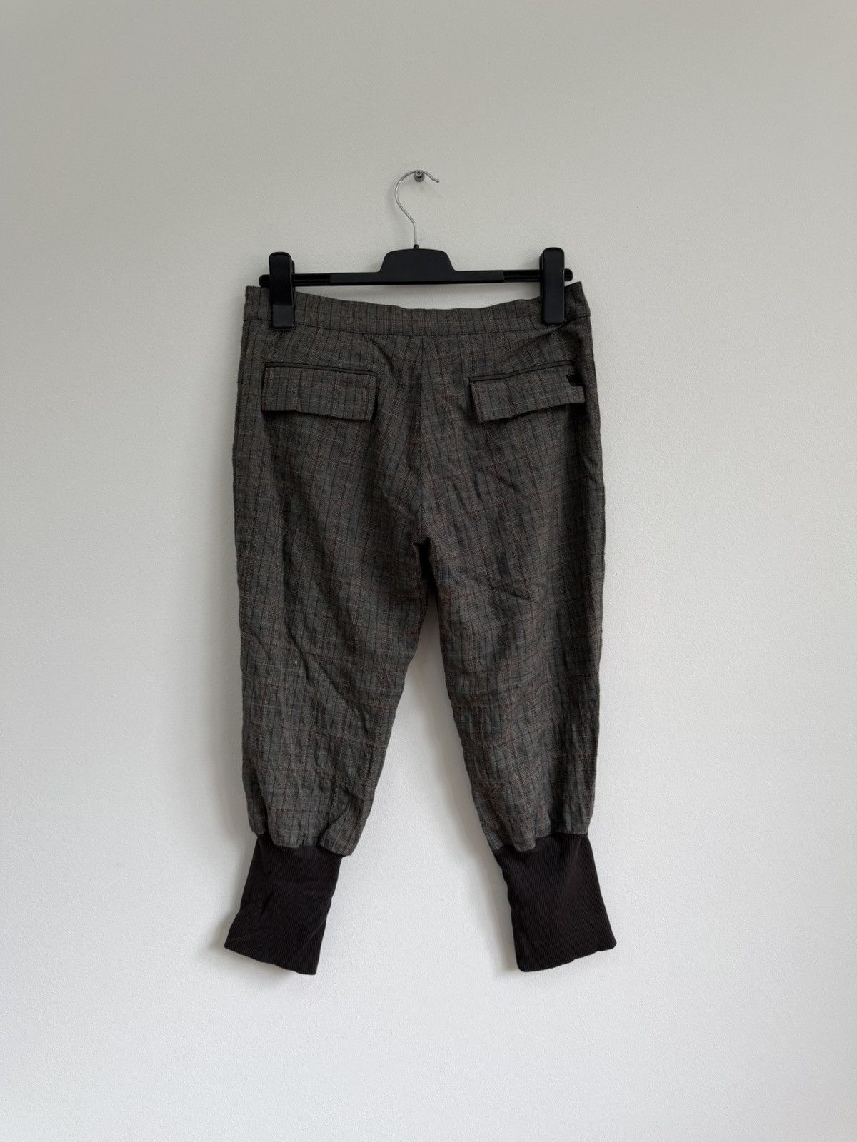 Cop Copine Cop.Copine France Plaid Checked Cropped Pants Avant-Garde Size 28" / US 6 / IT 42 - 6 Thumbnail