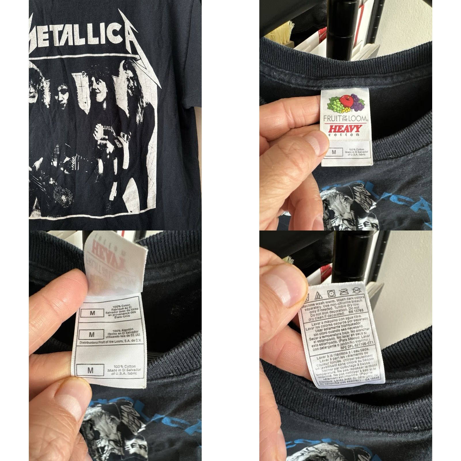 Fruit Of The Loom VINTAGE Metallica Alcoholica Band T Shirt Skull Double Sided Black M 90s Size US M / EU 48-50 / 2 - 8 Thumbnail