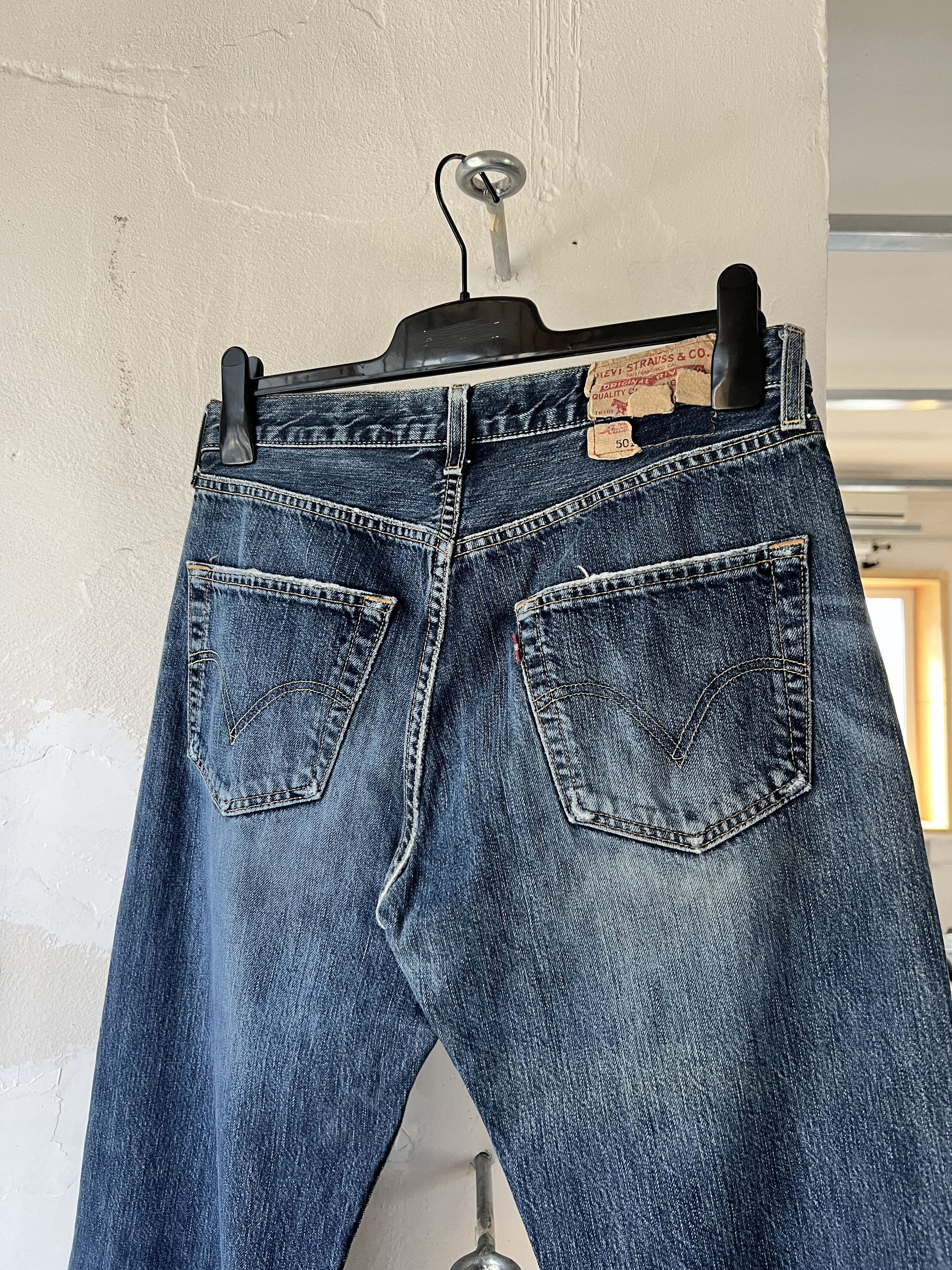 Levi's Vintage Clothing Levis 501 Light Distressed Denim Jeans Pants Size US 31 - 2 Thumbnail