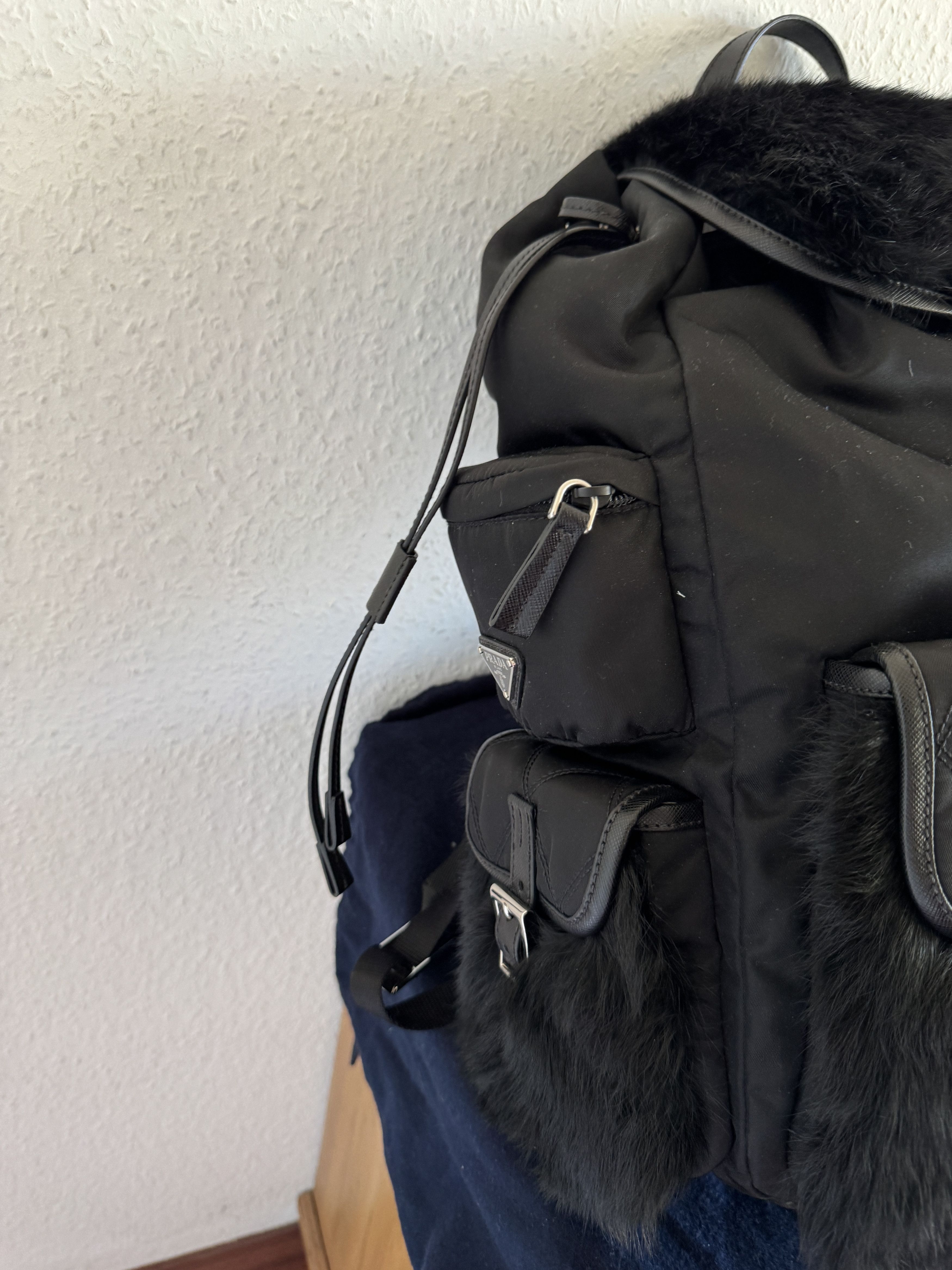 Prada Rabbit Fur Cargo Backpack Size ONE SIZE - 6 Thumbnail