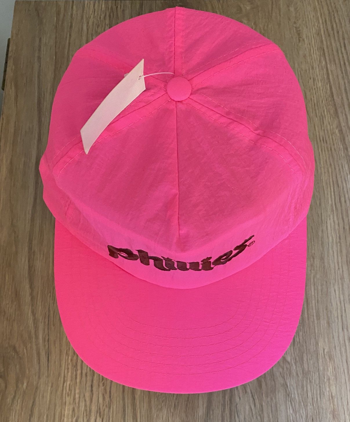 MLB × Vintage Vintage NWT Phillies Hot Pink Nylon Snap Back Hat Cap New Size ONE SIZE - 7 Thumbnail