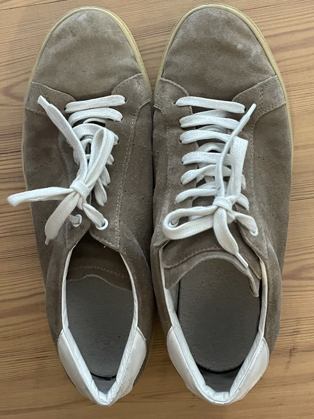 Saint Laurent Paris light brown suede sneakers