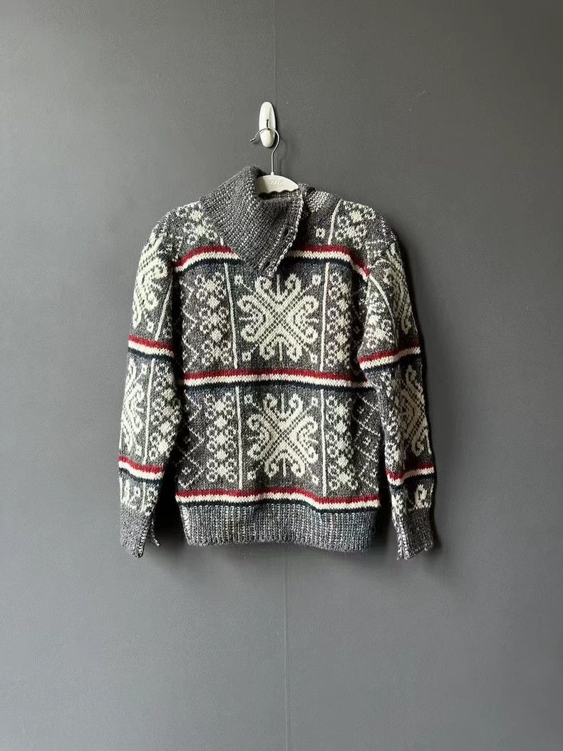 Thom Browne Turtleneck colorful striped snowflake sweater 2