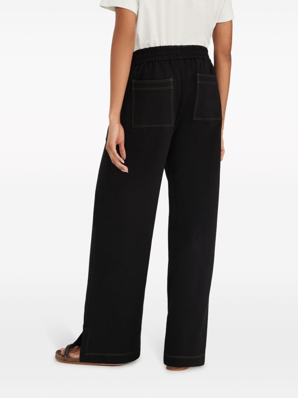 Brunello Cucinelli o1la1rc1a0325 Lady Sport Pants in Black Size 26" / US 2 / IT 38 - 2 Thumbnail