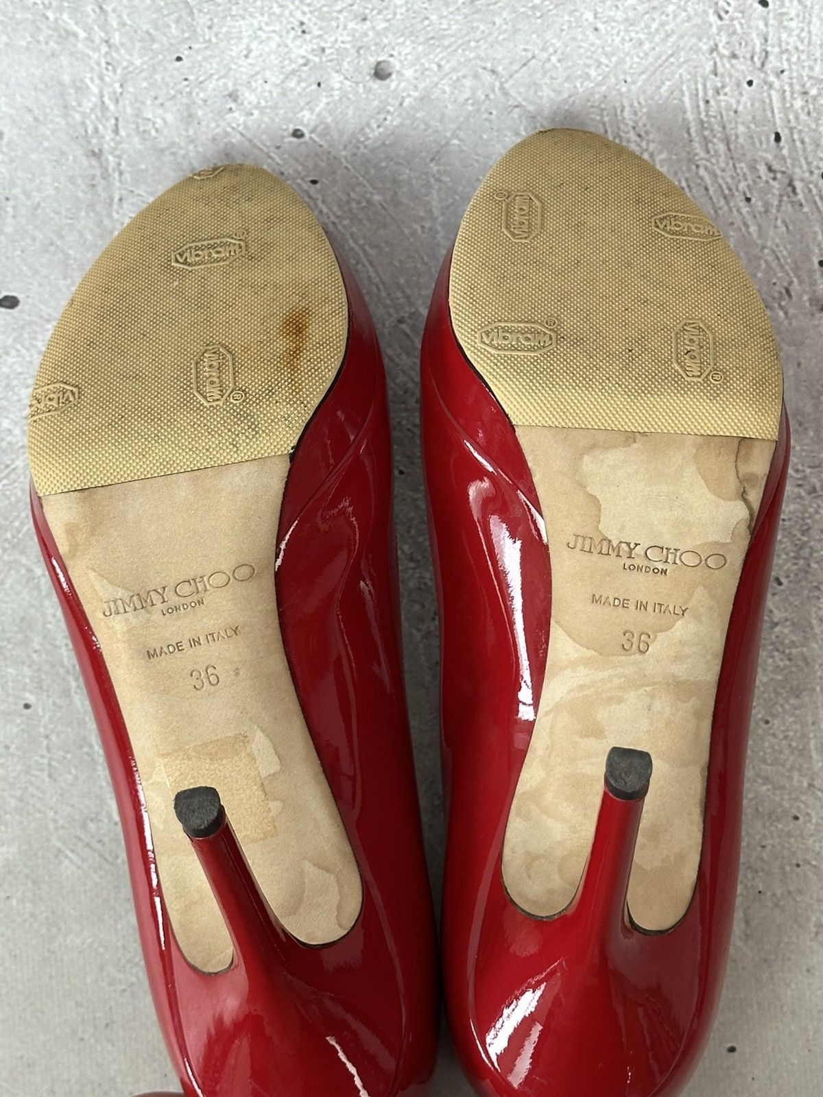 Jimmy Choo Jimmy Choo Made in Italy Patent Leather Red Heels With Box Size US 6 / IT 36 - 20 Thumbnail