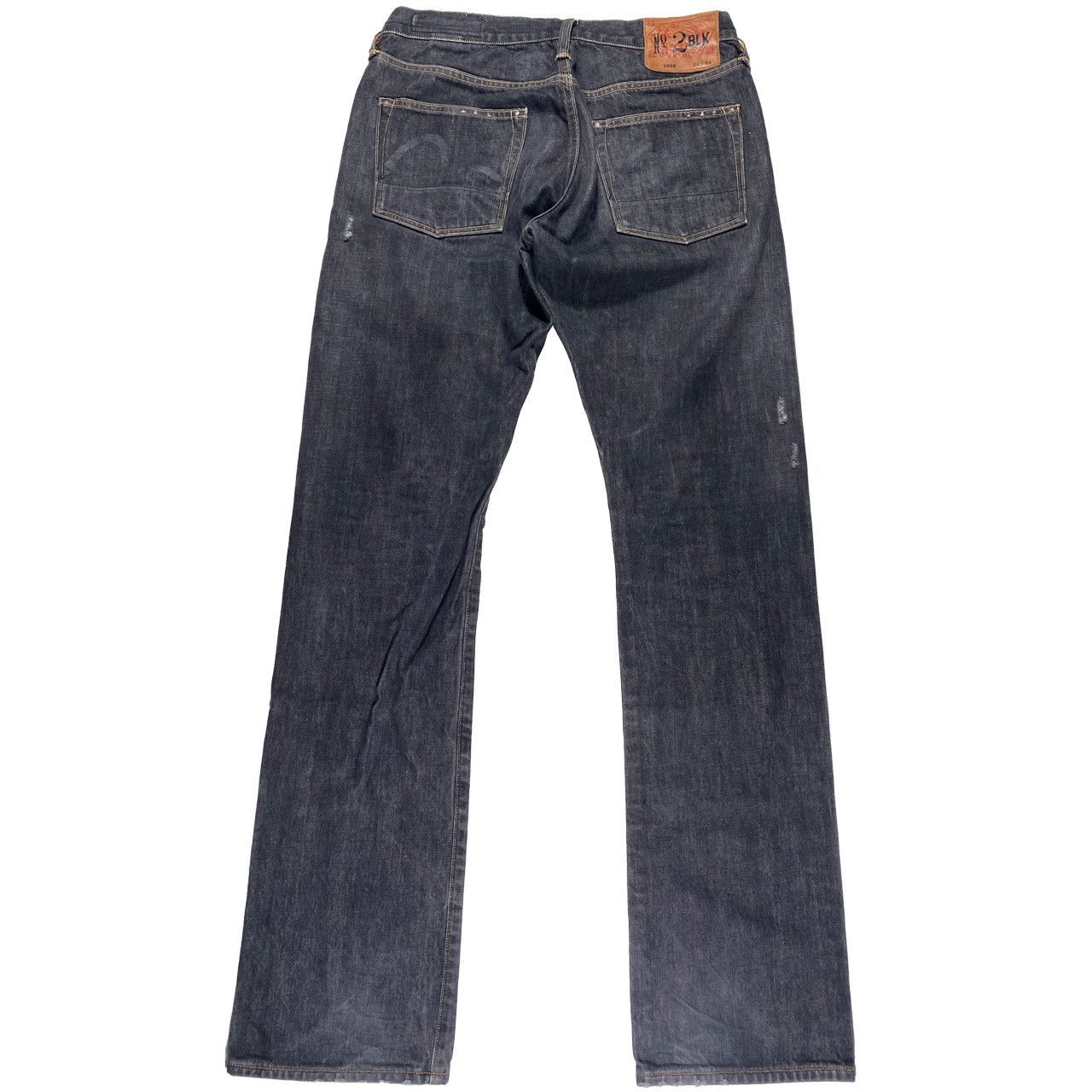 Evisu Evisu No 2 BLK Black Diacock Logo Selvedge Jeans 30x33.5 Size US 30 / EU 46 - 1 Thumbnail