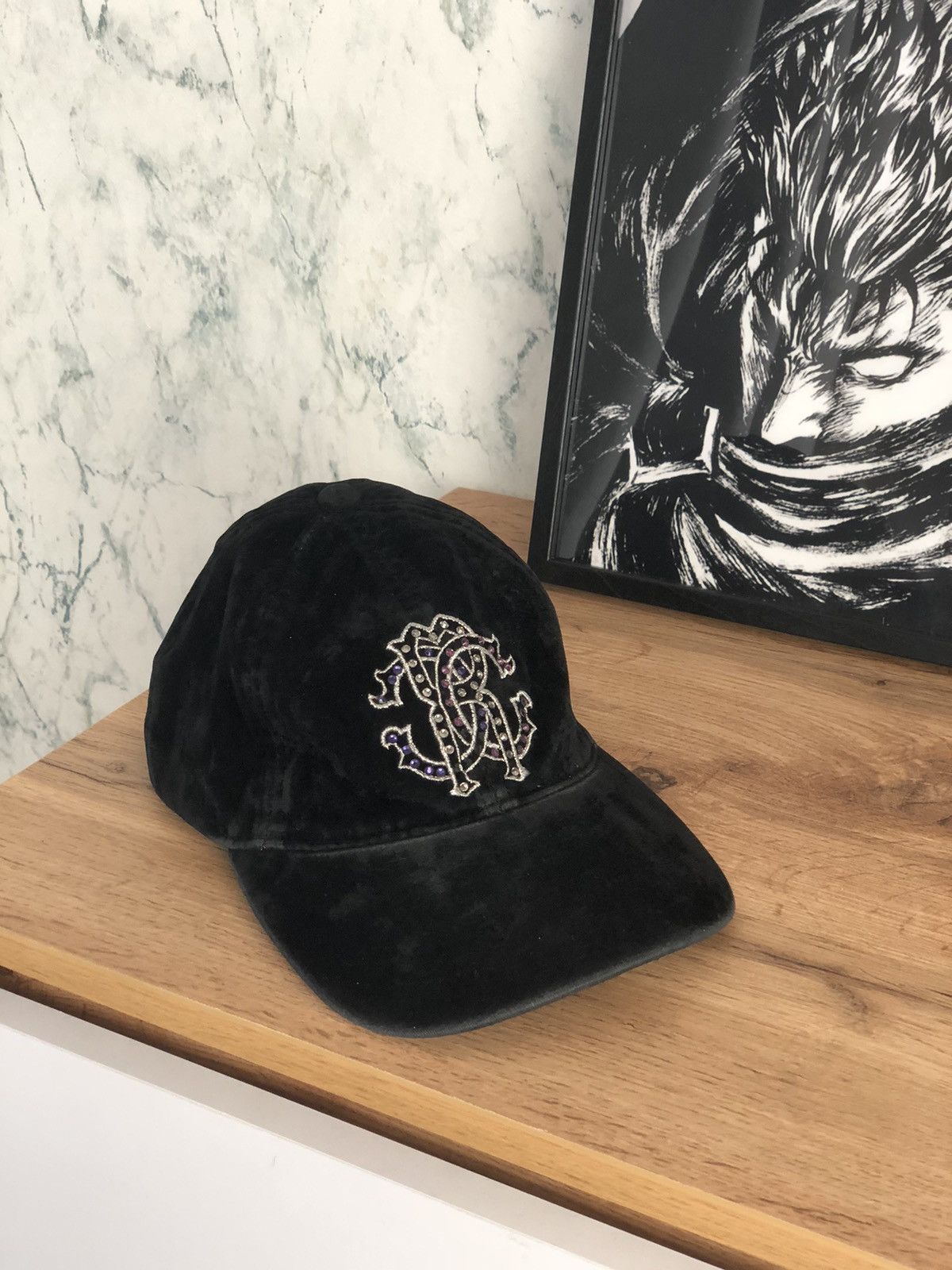 Rare Just Cavalli Marble Pattern Cap｜Rare Just Cavalli Marble